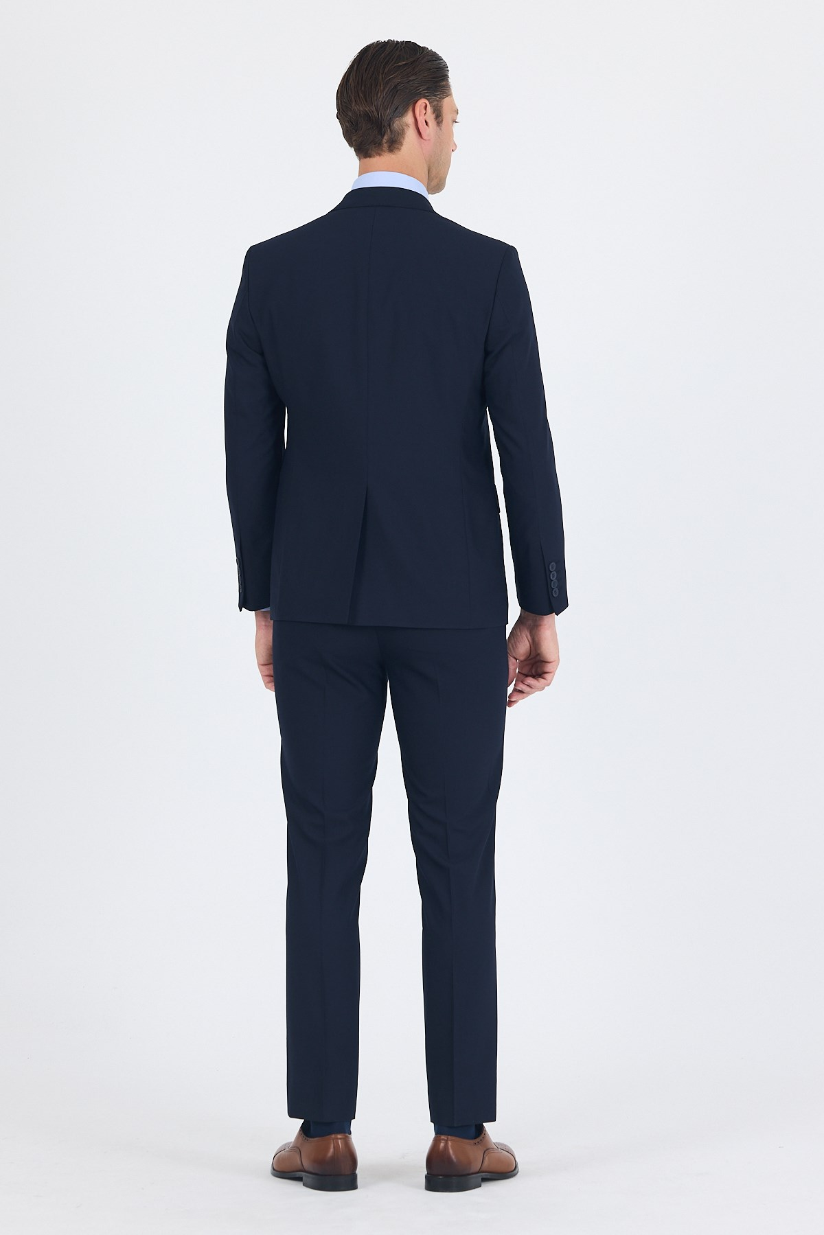 Lacivert Mono Yaka 6 Drop Comfort Fit Tam Astar Esnek Takım Elbise 1001260010