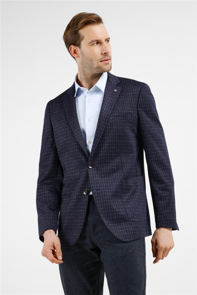 Mono Yaka Kareli Desen Esnek 6 Drop Comfort Fit Classic Ceket 1002255153