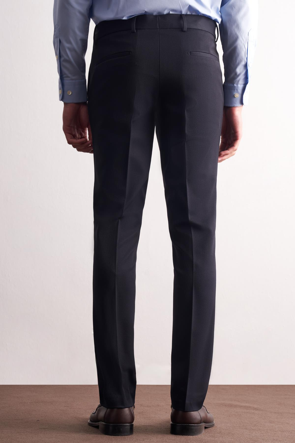 Yan Cep Açık Paça Esnek Slim Fit Classic Casual Pantolon 1003255153