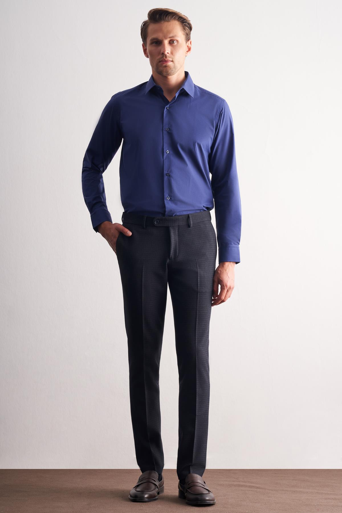 Yan Cep Açık Paça Esnek Slim Fit Classic Classic Pantolon 1003255163