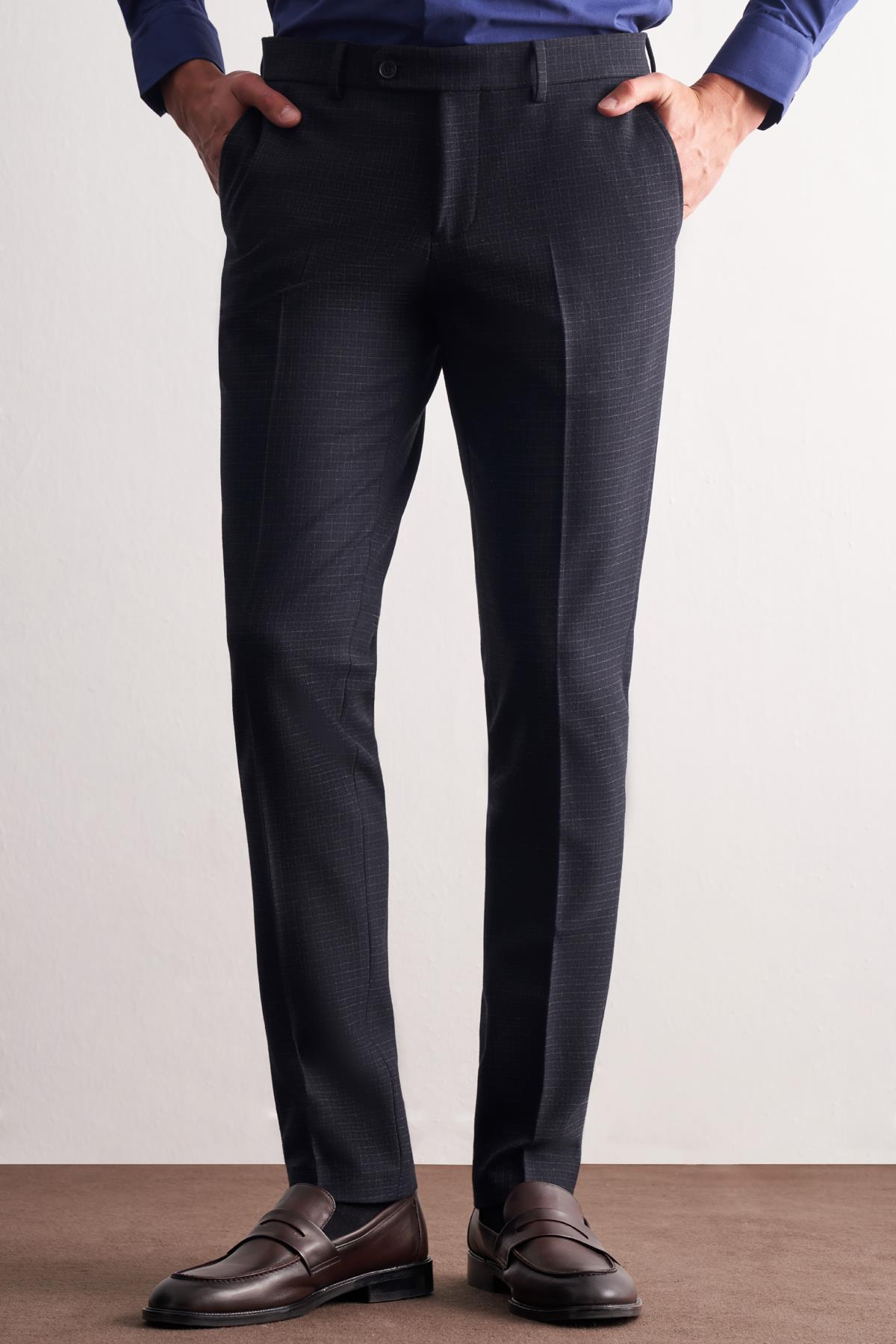 Yan Cep Açık Paça Esnek Slim Fit Classic Classic Pantolon 1003255163