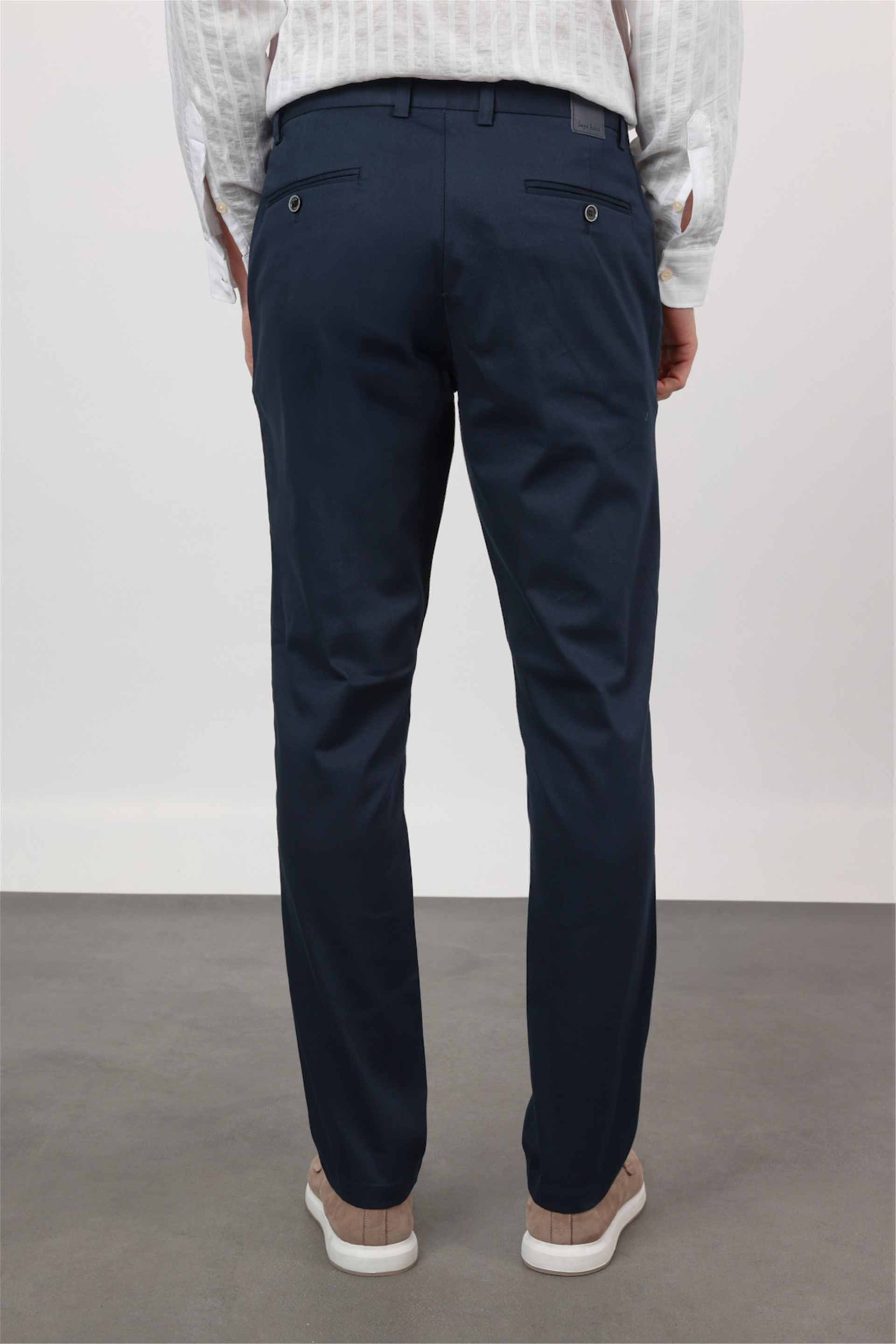Lacivert Yan Cep Comfort Fit Pamuklu Chino Pantolon 1003260172