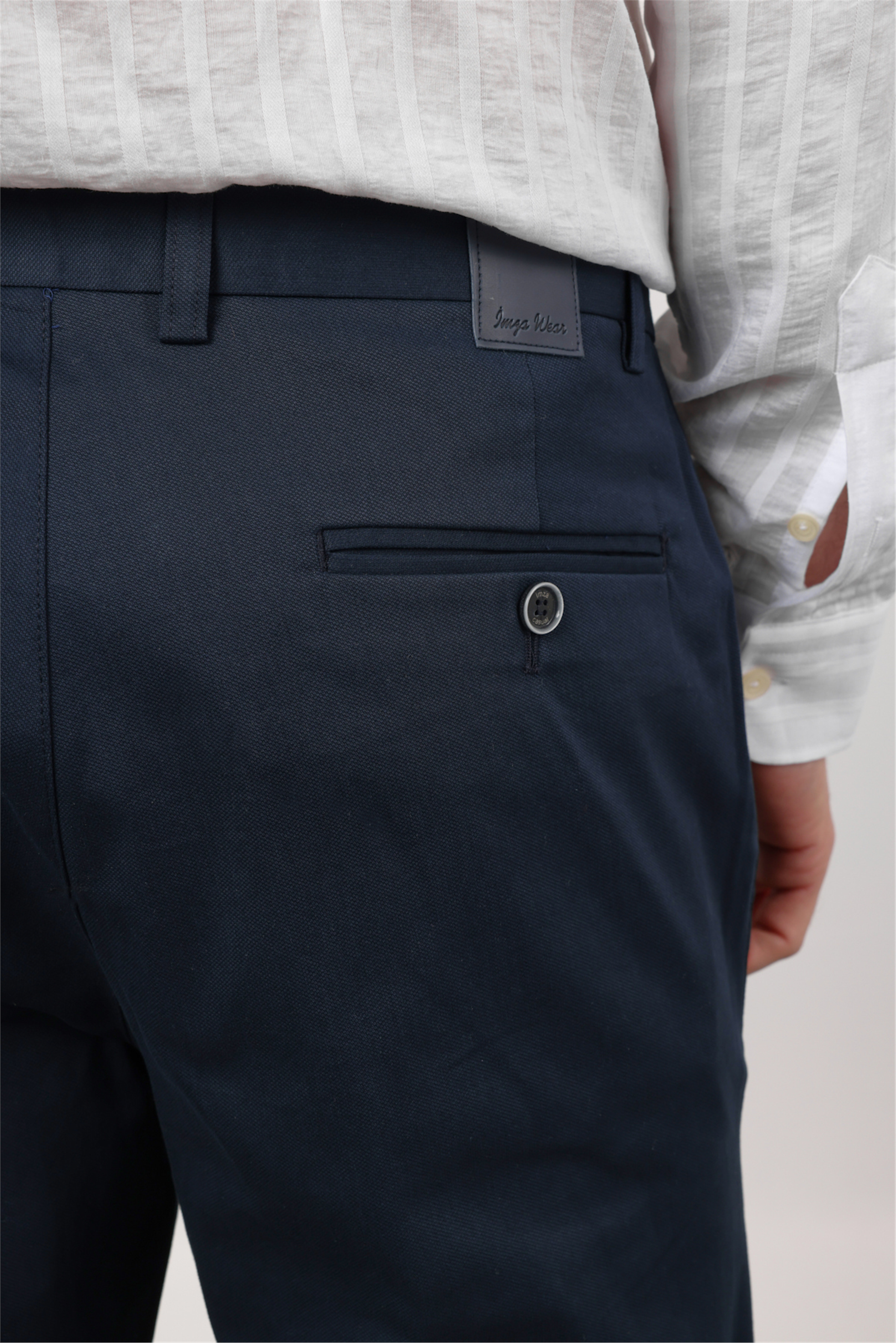 Lacivert Yan Cep Comfort Fit Pamuklu Chino Pantolon 1003260172