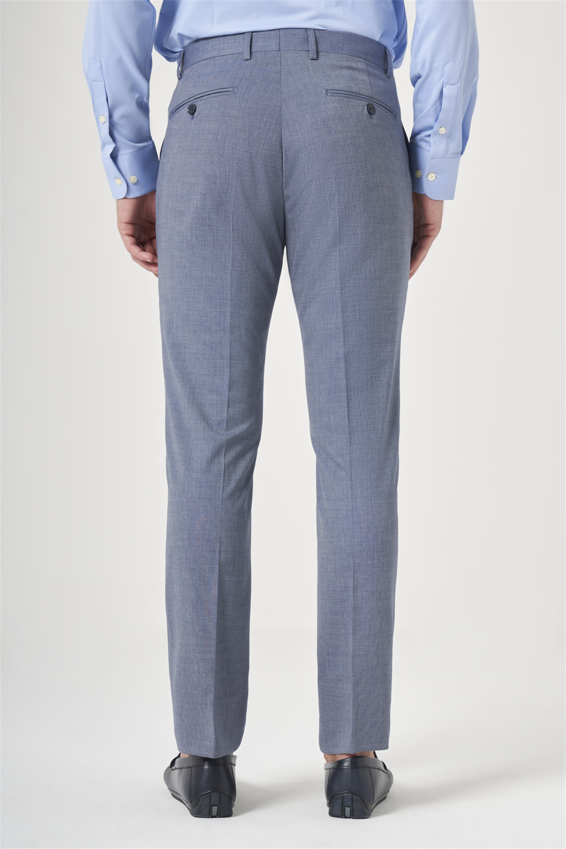 Lacivert Yan Cep Filafil Desen Slim Fit Esnek Pantolon 1003260152