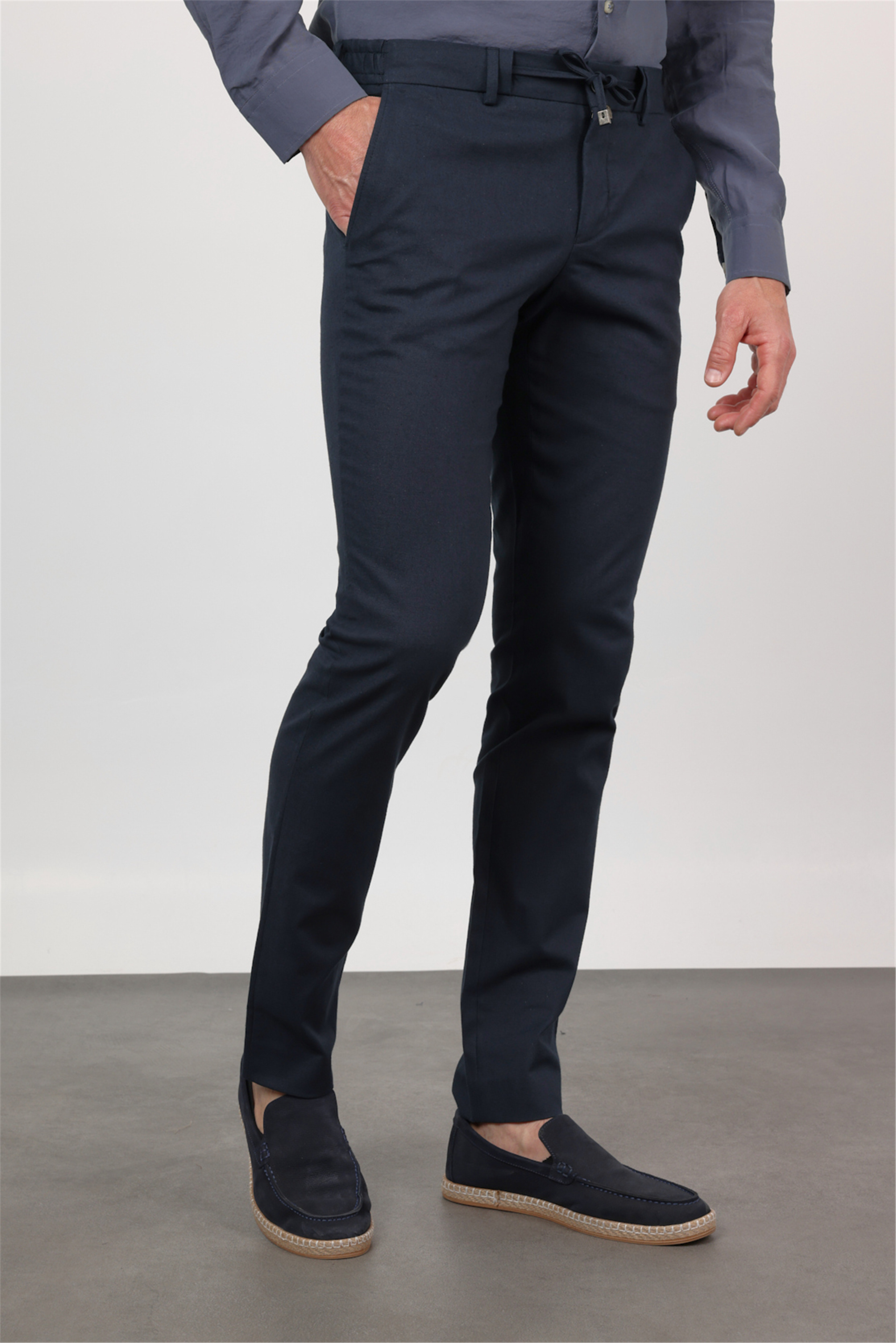 Yan Cep Keten Slim Fit Keten Karışımlı Jogger Pantolon 1003260169