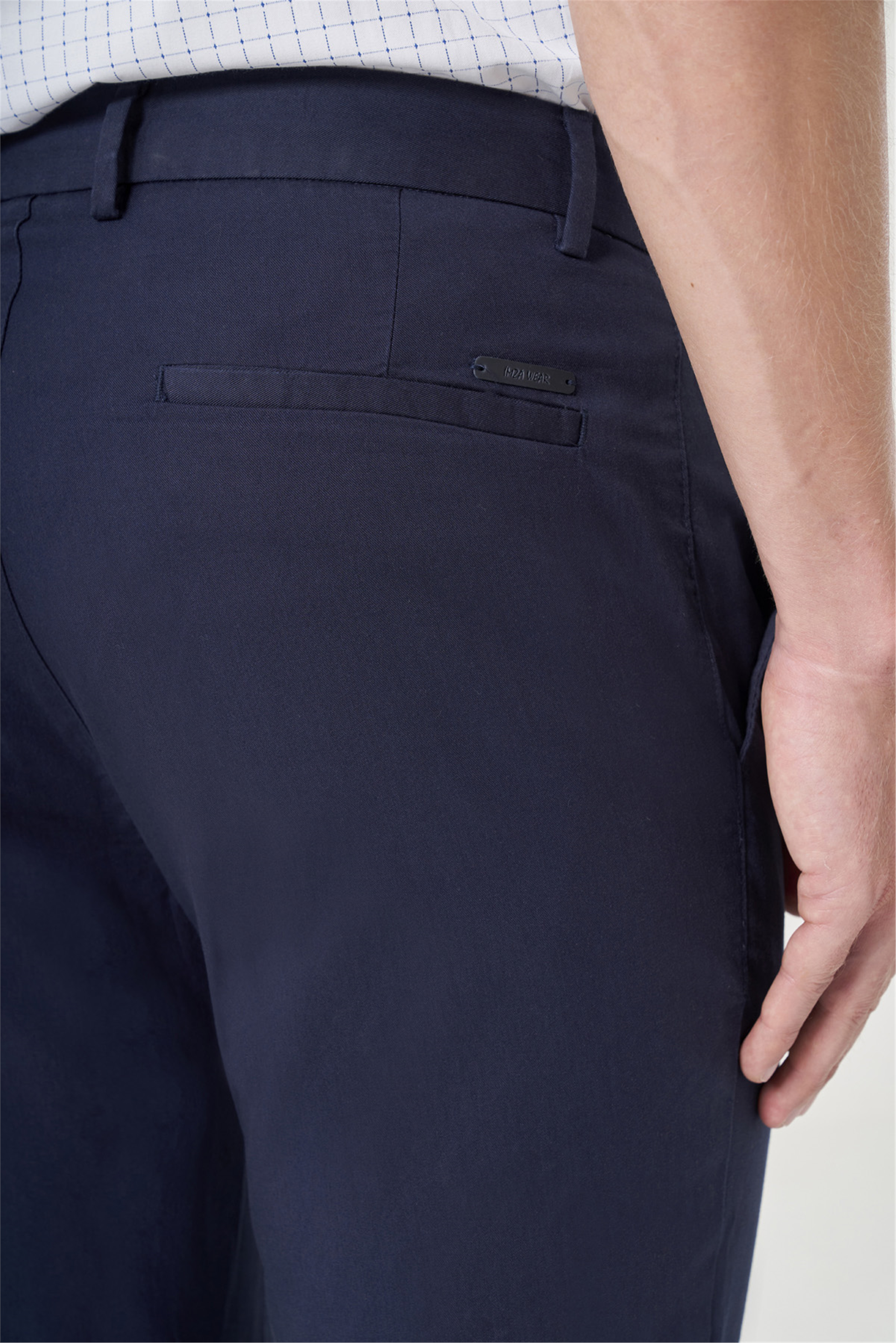 Lacivert Yan Cep Slim Fit Casual Pamuklu Chino Pantolon 1003260178