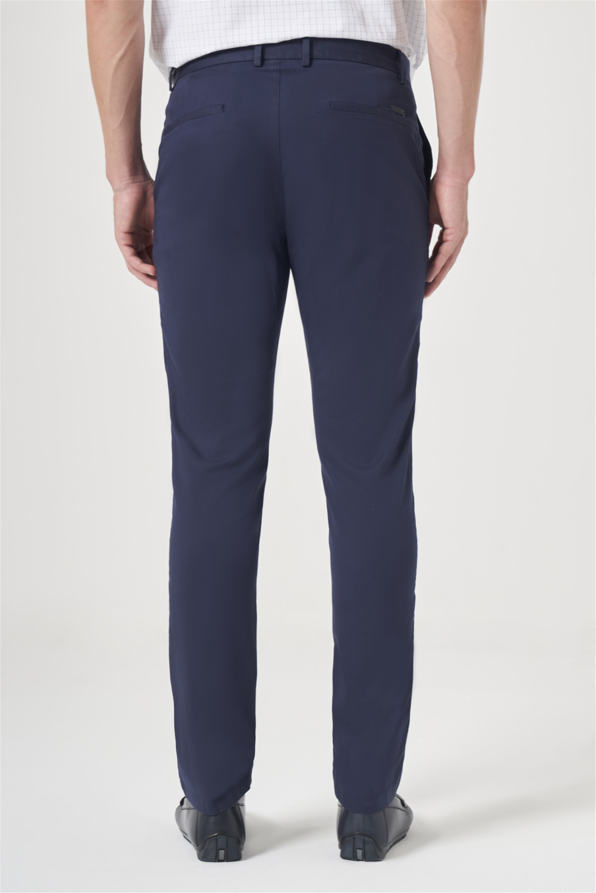 Lacivert Yan Cep Slim Fit Casual Pamuklu Chino Pantolon 1003260178