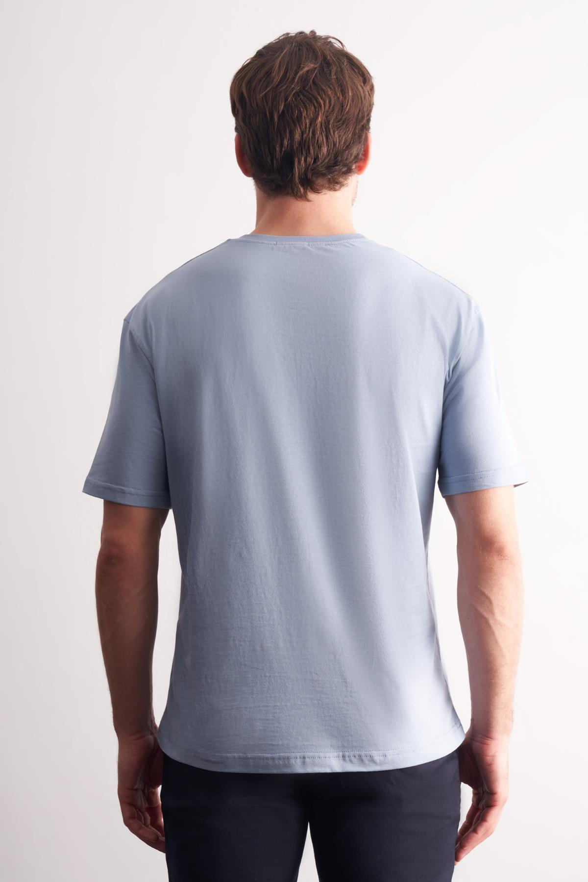 Mavi Bisiklet Yaka Kısa Kol Slim Fit Pamuklu Tişört 1011255106
