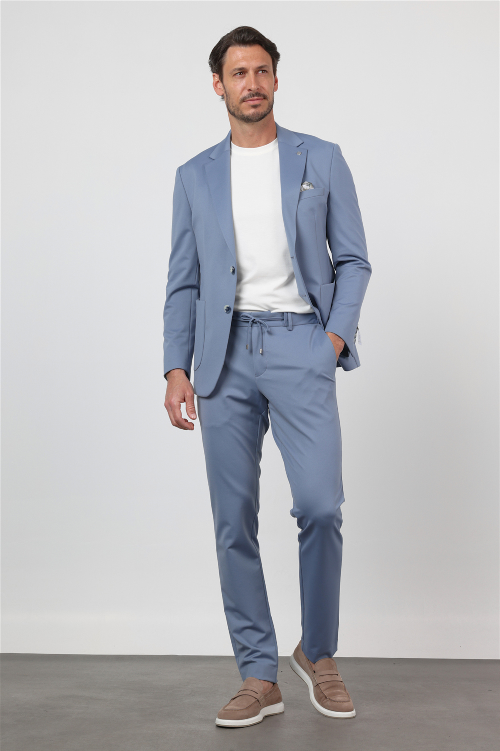 Mavi Mono Yaka 6 Drop Slim Fit Astarsız Esnek Takım Elbise 1001260165