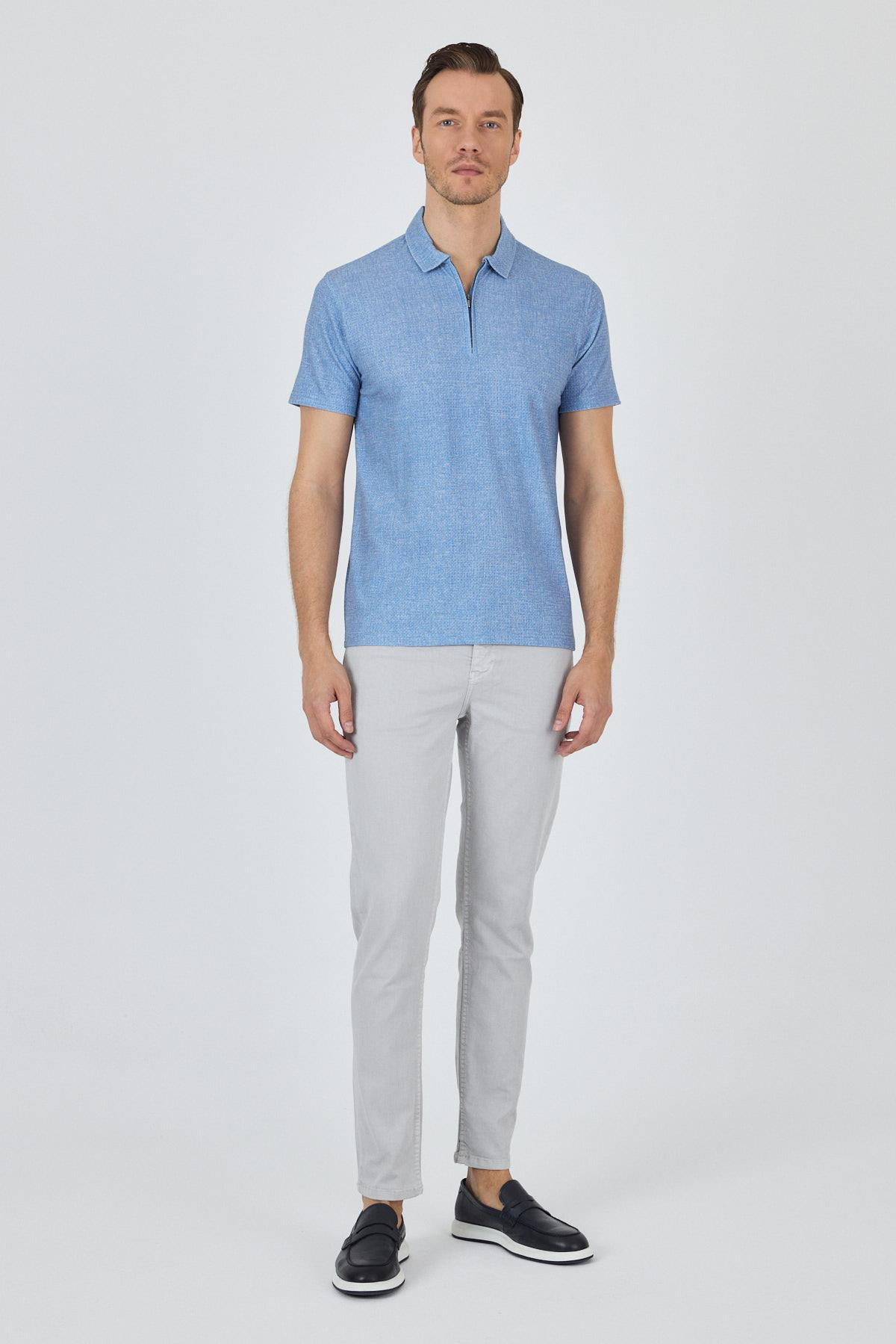 Polo Yaka Kısa Kol Cepsiz Slim Fit Classic Tişört 1011250176