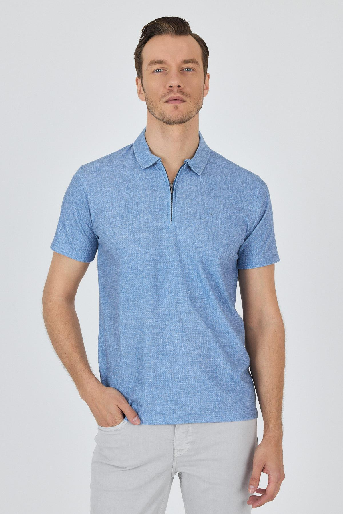 Polo Yaka Kısa Kol Cepsiz Slim Fit Classic Tişört 1011250176