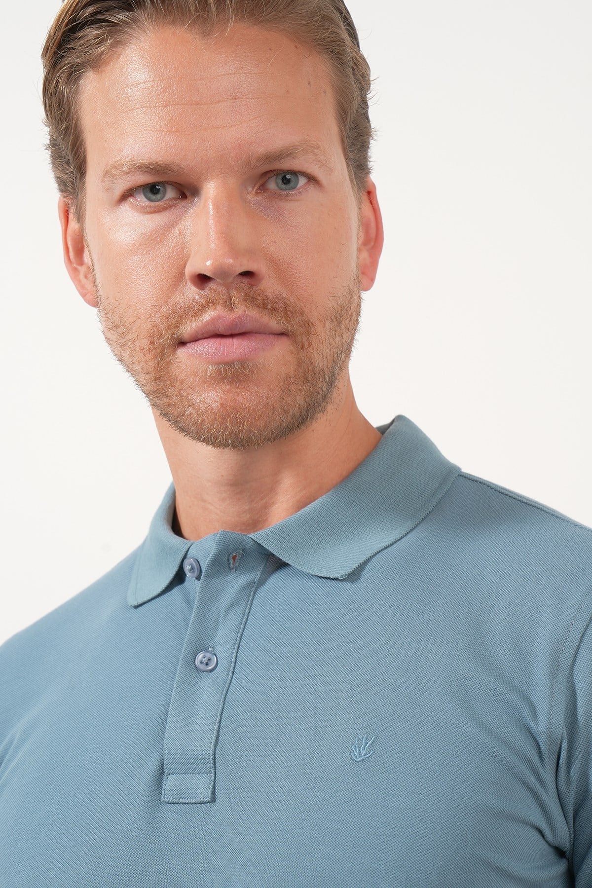 Mavi Polo Yaka Pike Kısa Kol Slim Fit Pamuklu Tişört 1011260169