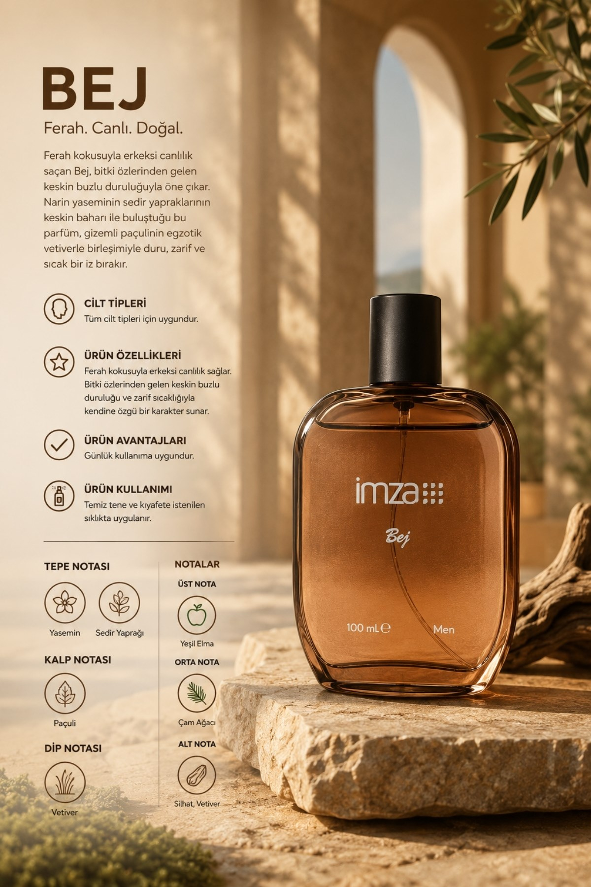 Renksiz 100 Ml Bej Parfüm 1085255206