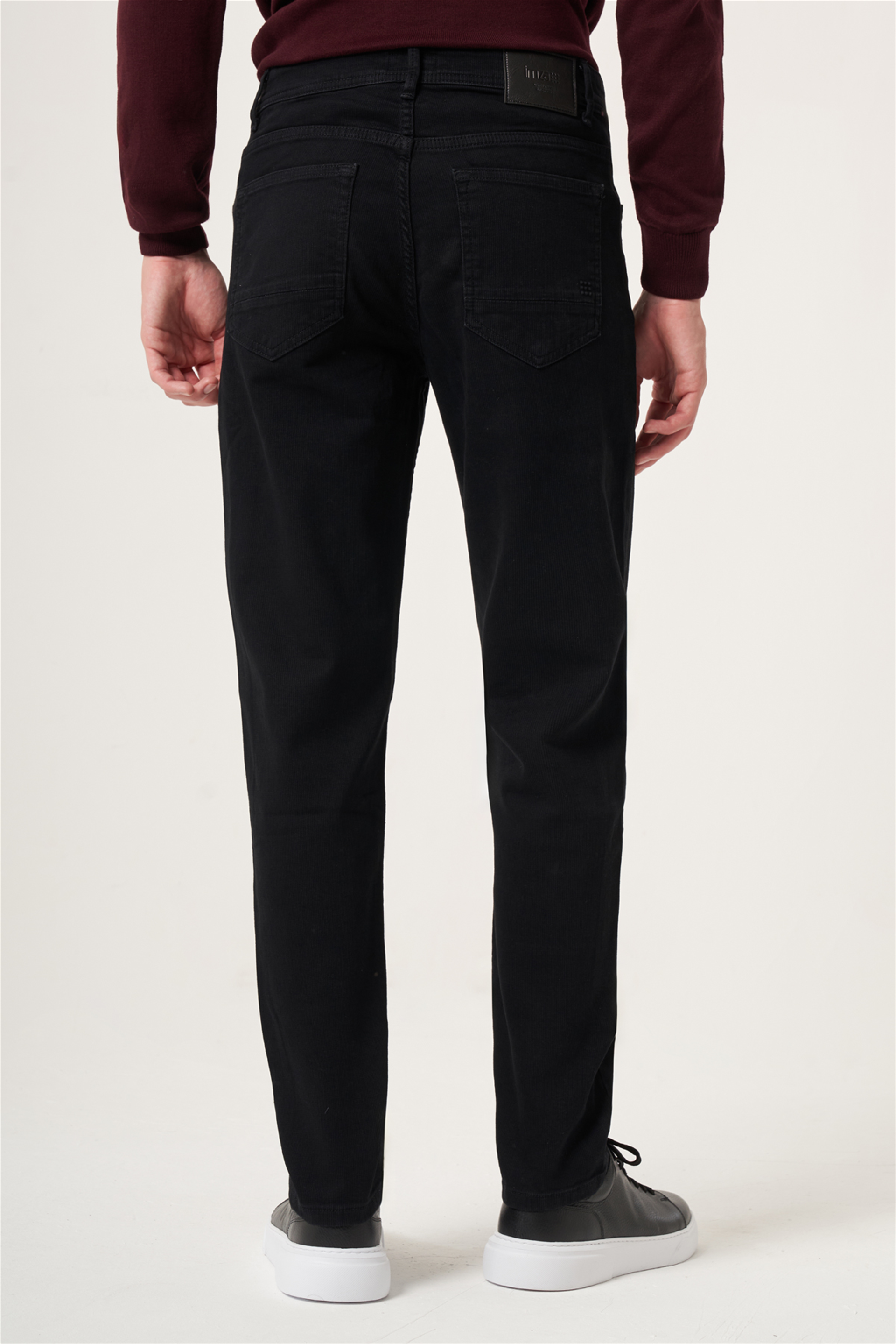 Siyah 5 Cep Gabardin Slim Fit Pamuklu Denim Kot Jean Pantolon 1023265153