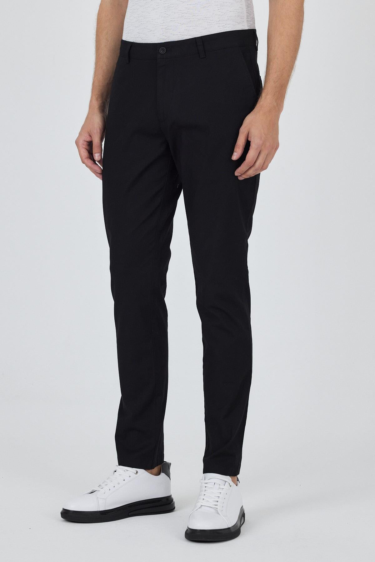 Armürlü Yan Cep Düz Paça Slim Fit Pamuklu Casual Chino Pantolon 1003250120