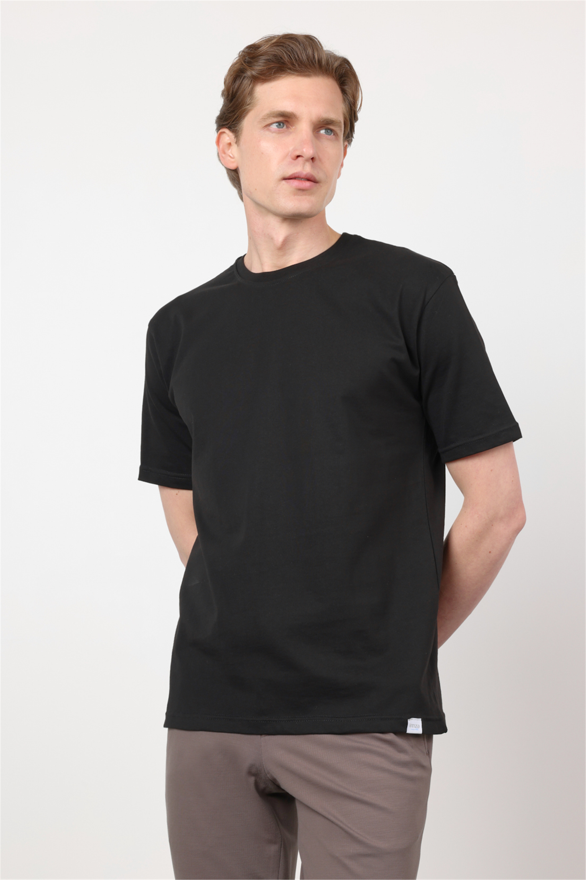 Bisiklet Yaka Kısa Kol Cepsiz Slim Fit Pamuklu Tişört 1011260166