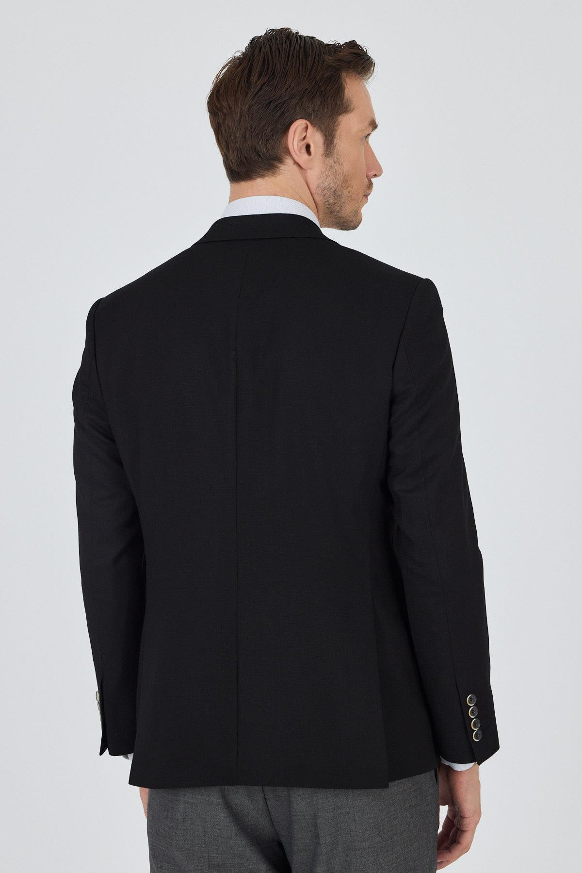 Kılıç Yaka   Esnek 6 Drop Slim Fit Classic  Ceket 1002250124