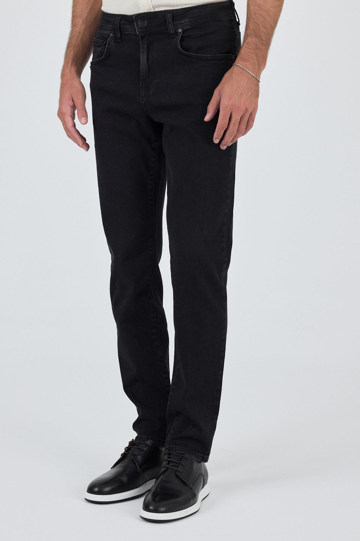 Gabardin 5 Cep Düz Paça Casual Slim Fit Pamuklu Denim Pantolon 1023250151
