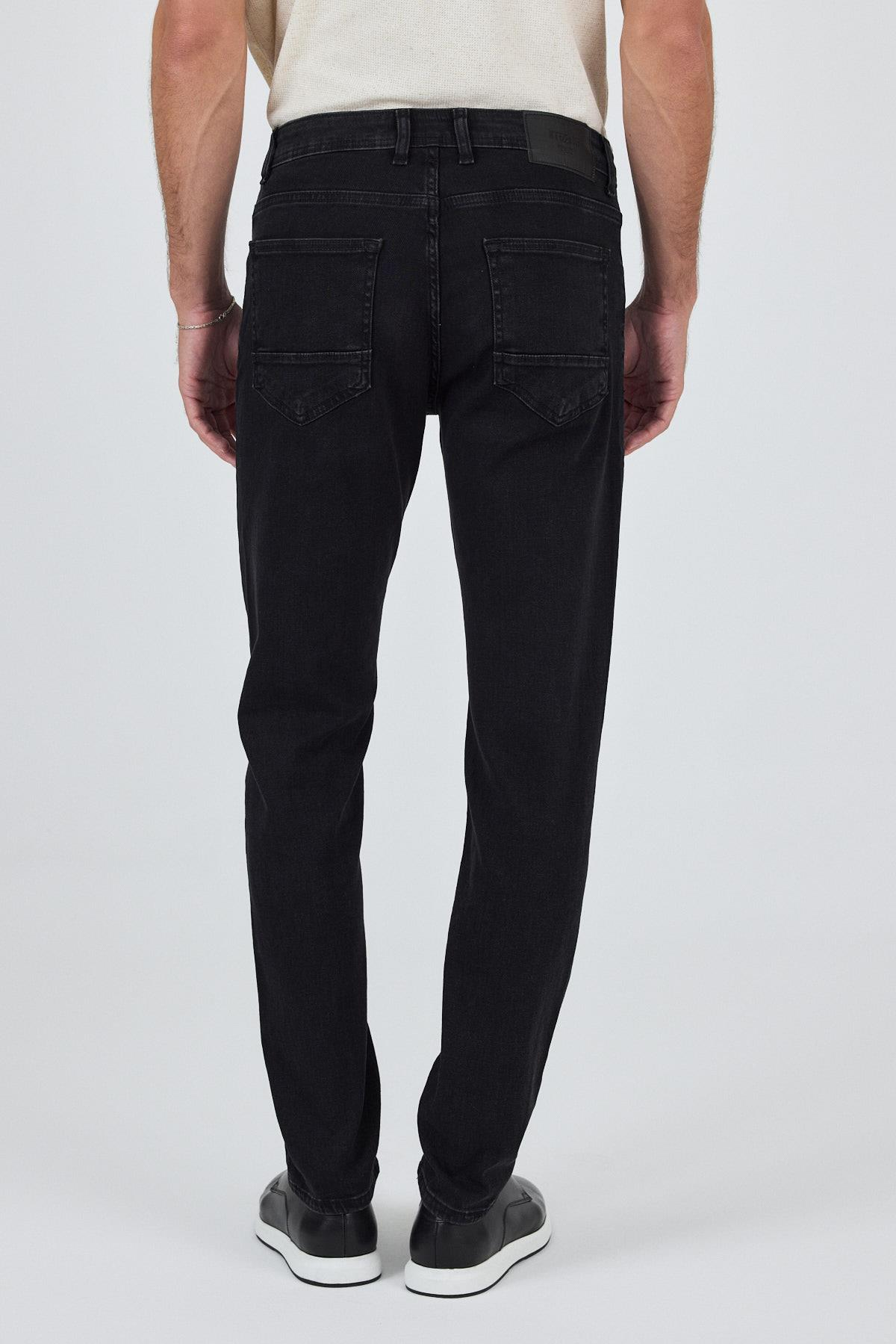Gabardin 5 Cep Düz Paça Casual Slim Fit Pamuklu Denim Pantolon 1023250151