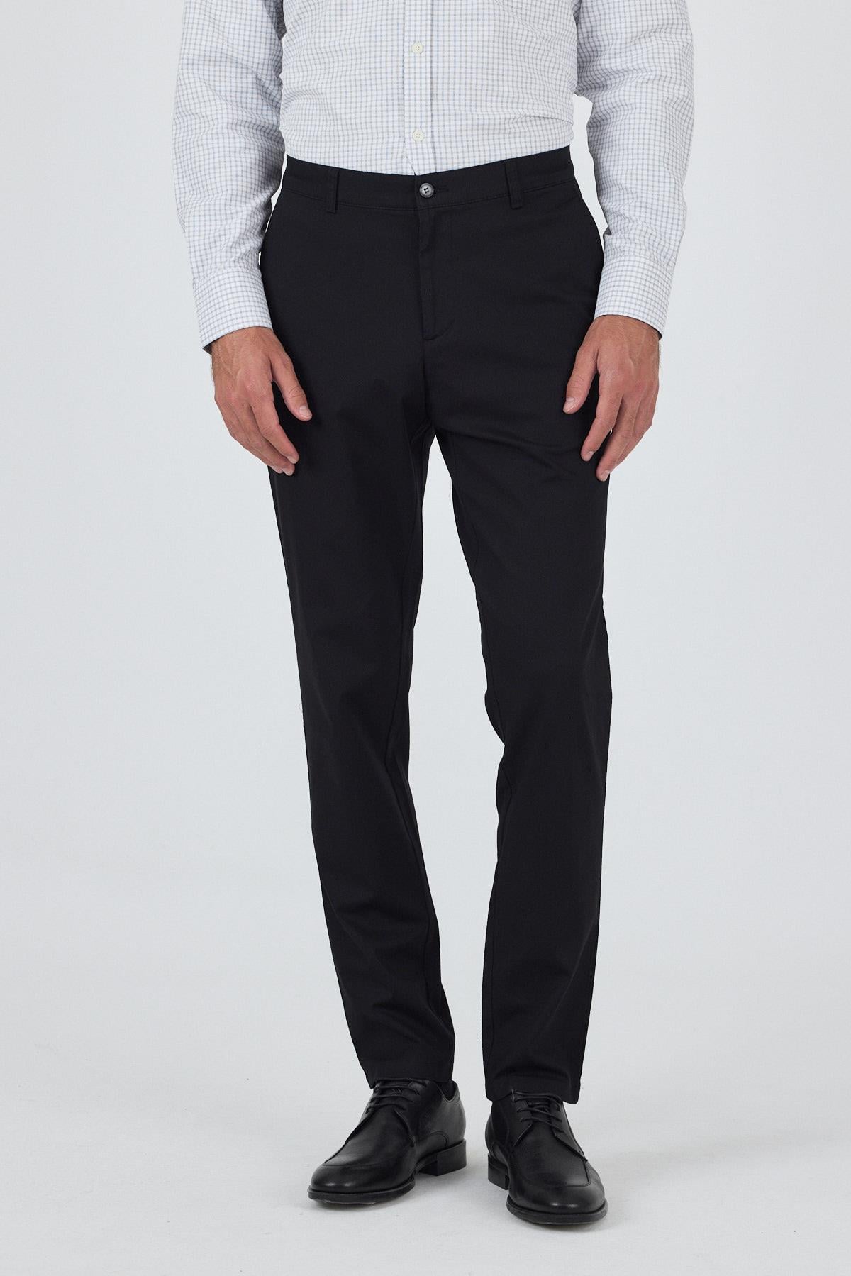 Gabardin Yan Cep Düz Paça Comfort Fit Pamuklu Casual Chino Pantolon 1003250121