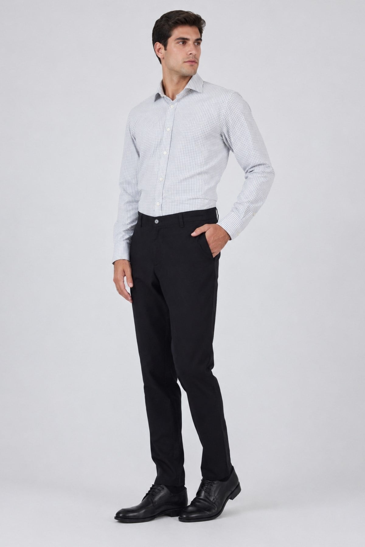 Gabardin Yan Cep Düz Paça Comfort Fit Pamuklu Casual Chino Pantolon 1003250121