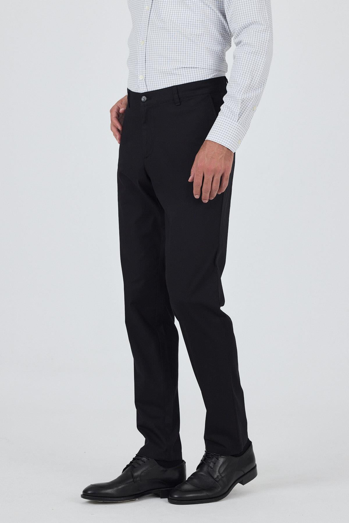 Gabardin Yan Cep Düz Paça Comfort Fit Pamuklu Casual Chino Pantolon 1003250121
