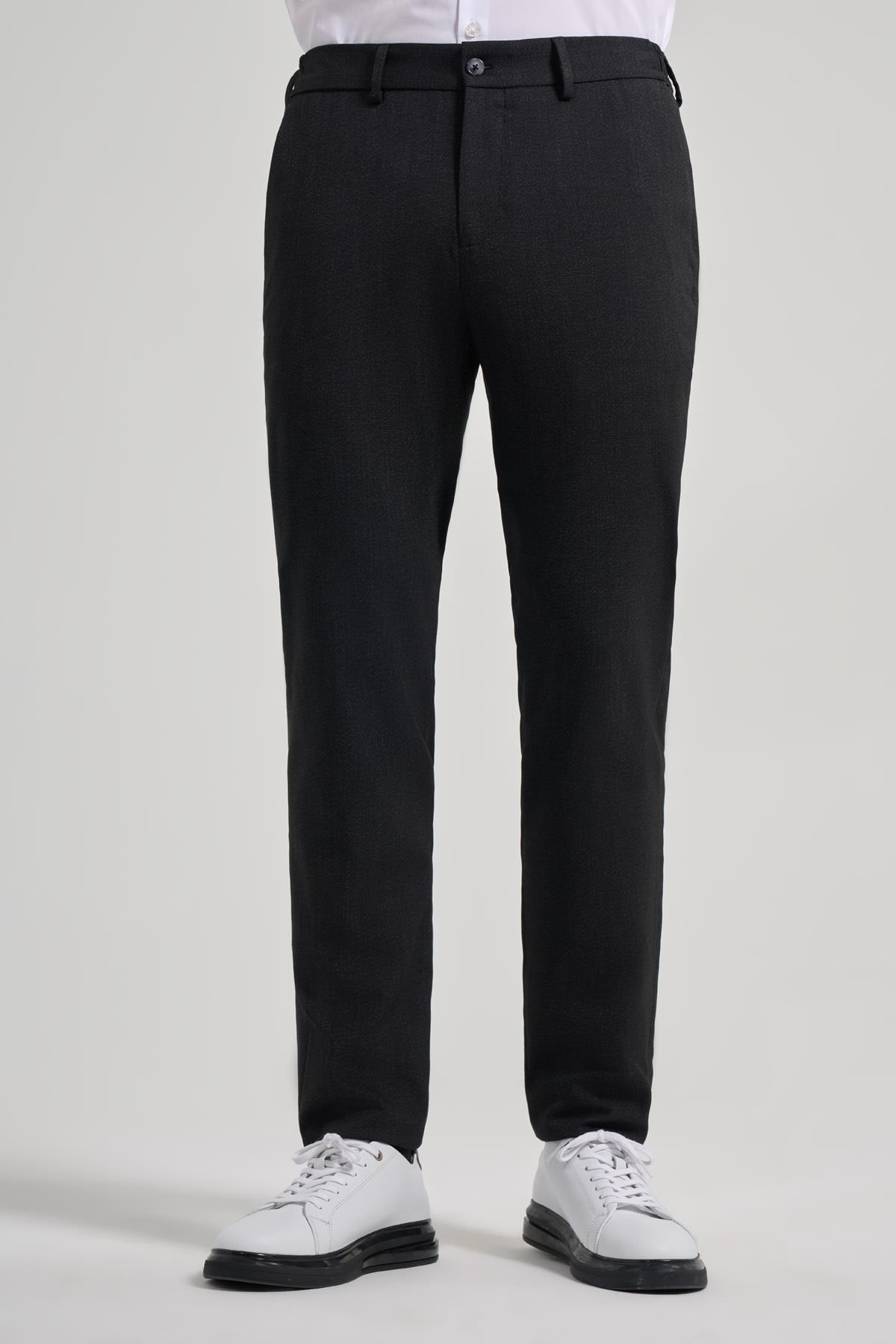 Kendinden Desenli Yan Cep Slim Fit Jogger Pantolon 1003250161