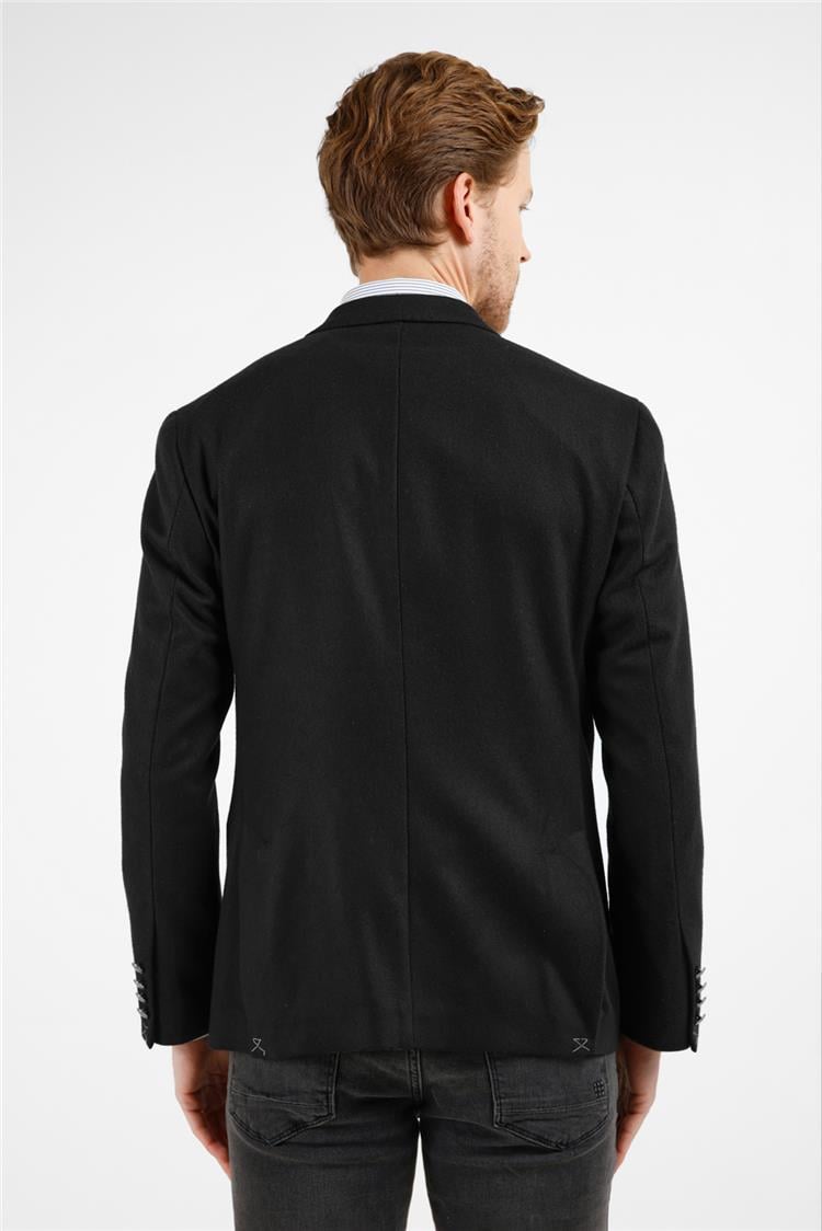 Kırlangıç Yaka Düz Slim Fit 6 Drop Ceket 1002255159