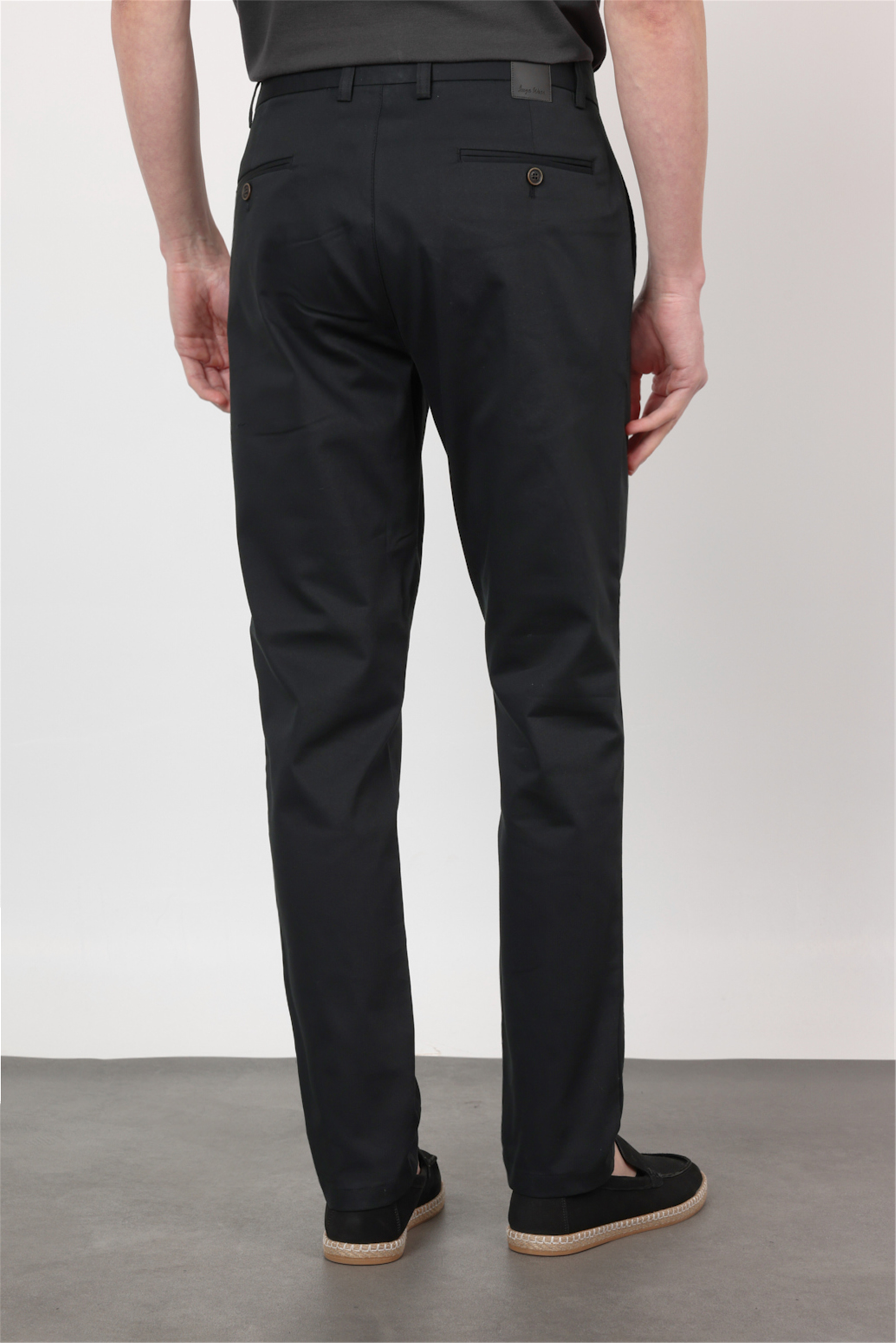 Siyah Yan Cep Comfort Fit Pamuklu Chino Pantolon 1003260172