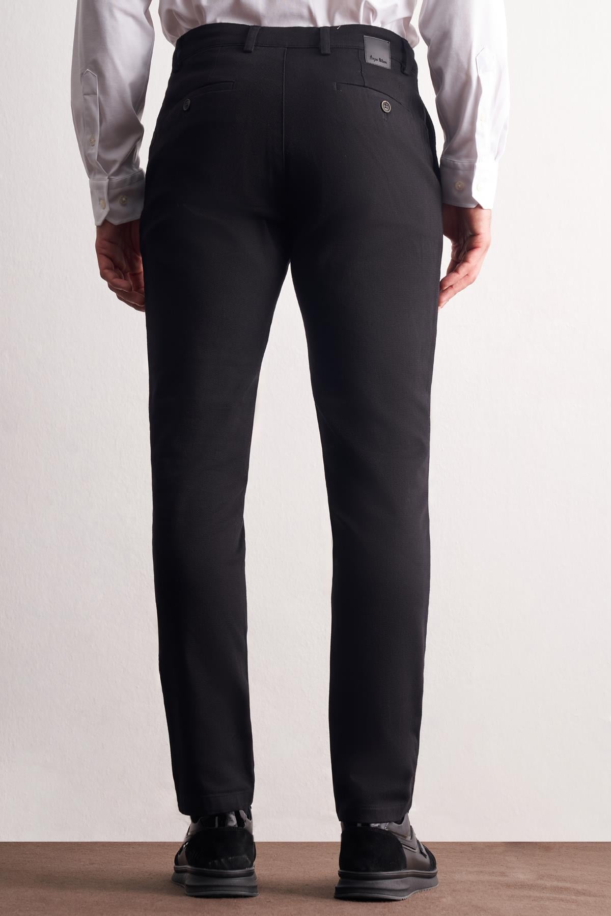 Yan Cep Düz Paça Pamuklu Slim Fit Chino Casual Pantolon 1003255161