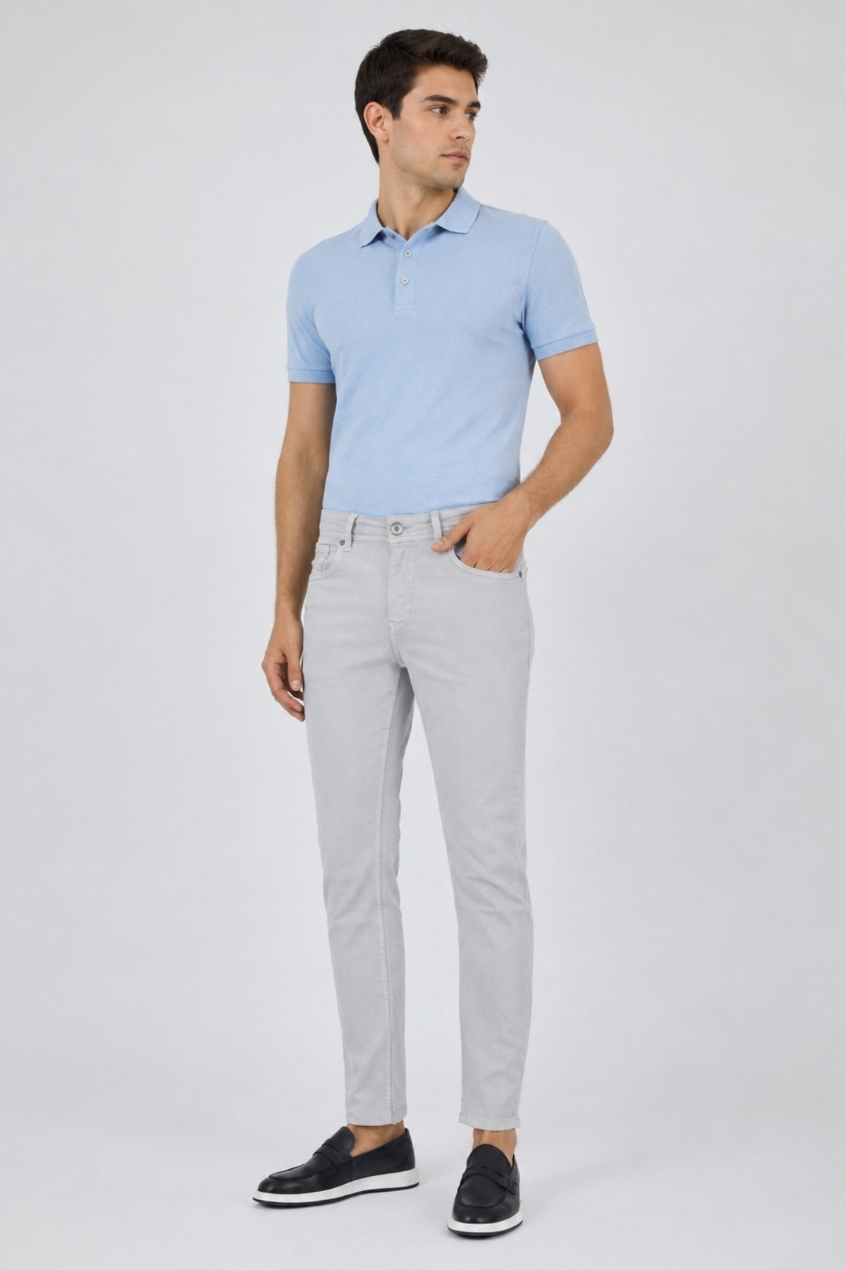 Taş Rengi Pamuklu 5 Cep Casual Slim Fit 5 Cep Pantolon 1003250318