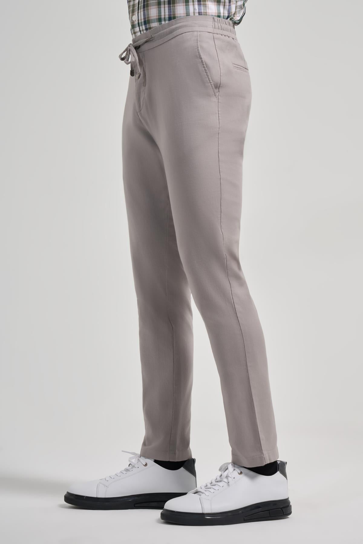 Taş Rengi Pamuklu Yandan Cepli Casual Comfort Fit Jogger Pantolon 1003250110