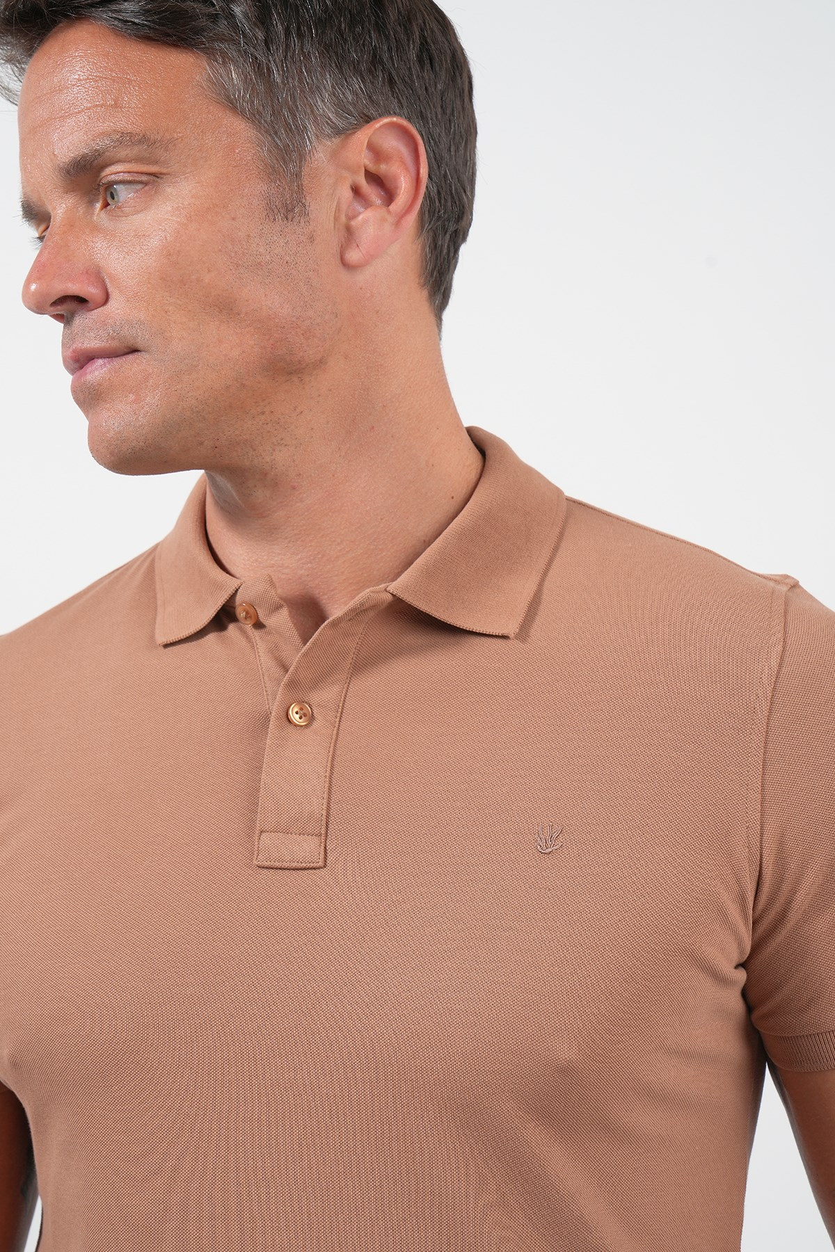 Vizon Polo Yaka Pike Kısa Kol Slim Fit Pamuklu Tişört 1011260169
