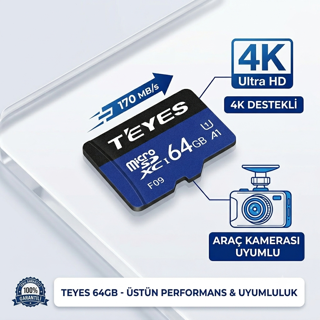 64GB MicroSDXC U3 Hafıza Kartı