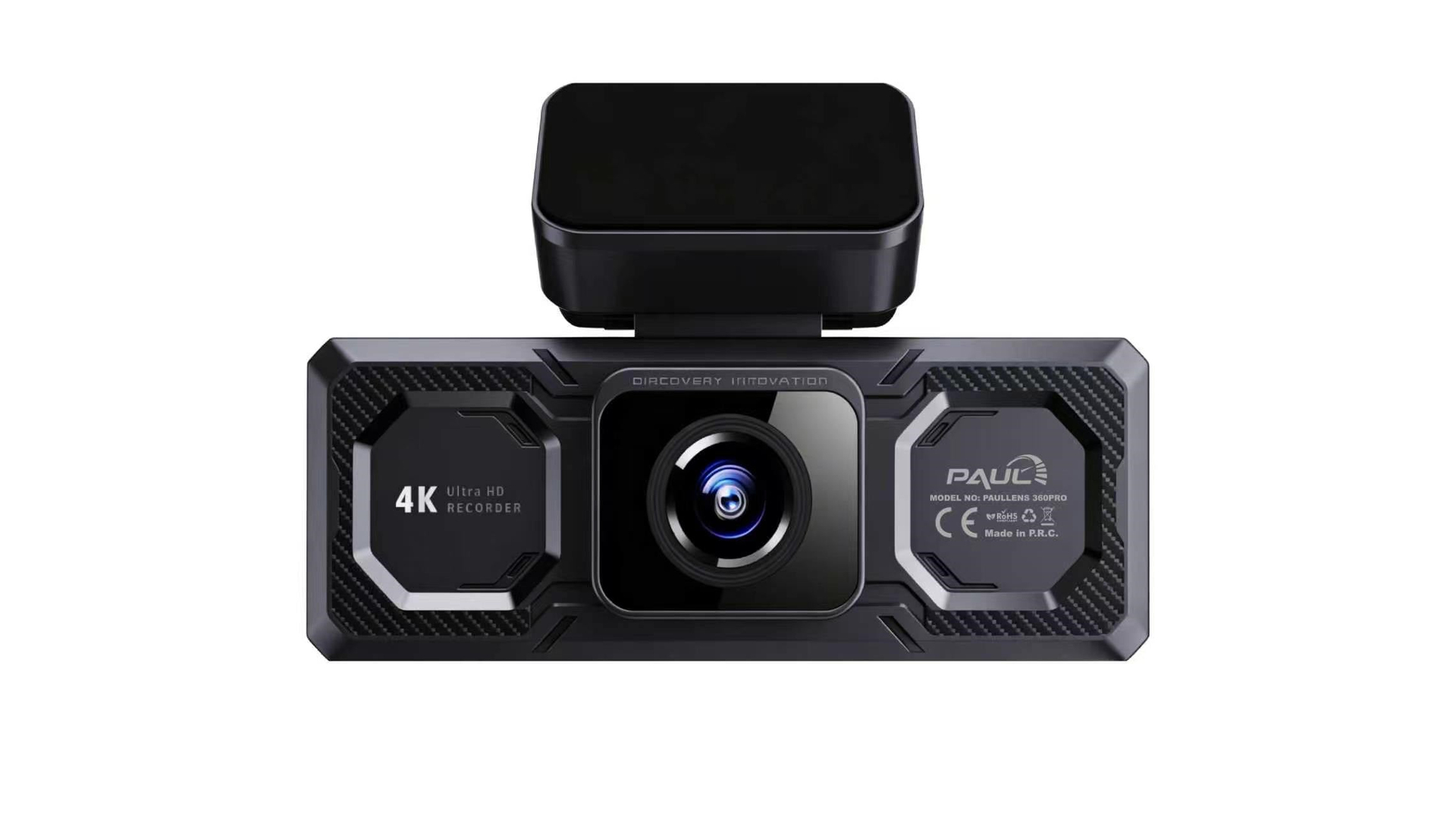 PAUL LENS 360Pro 4K Yapay Zekalı 4 Göz Araç Kamerası, Ön Arka Plaka Okuma Sağ Sol Balık Gözü Geniş Açılı, GPS Harita, ADAS, 5G Wi-Fi, Hız Göstergeli