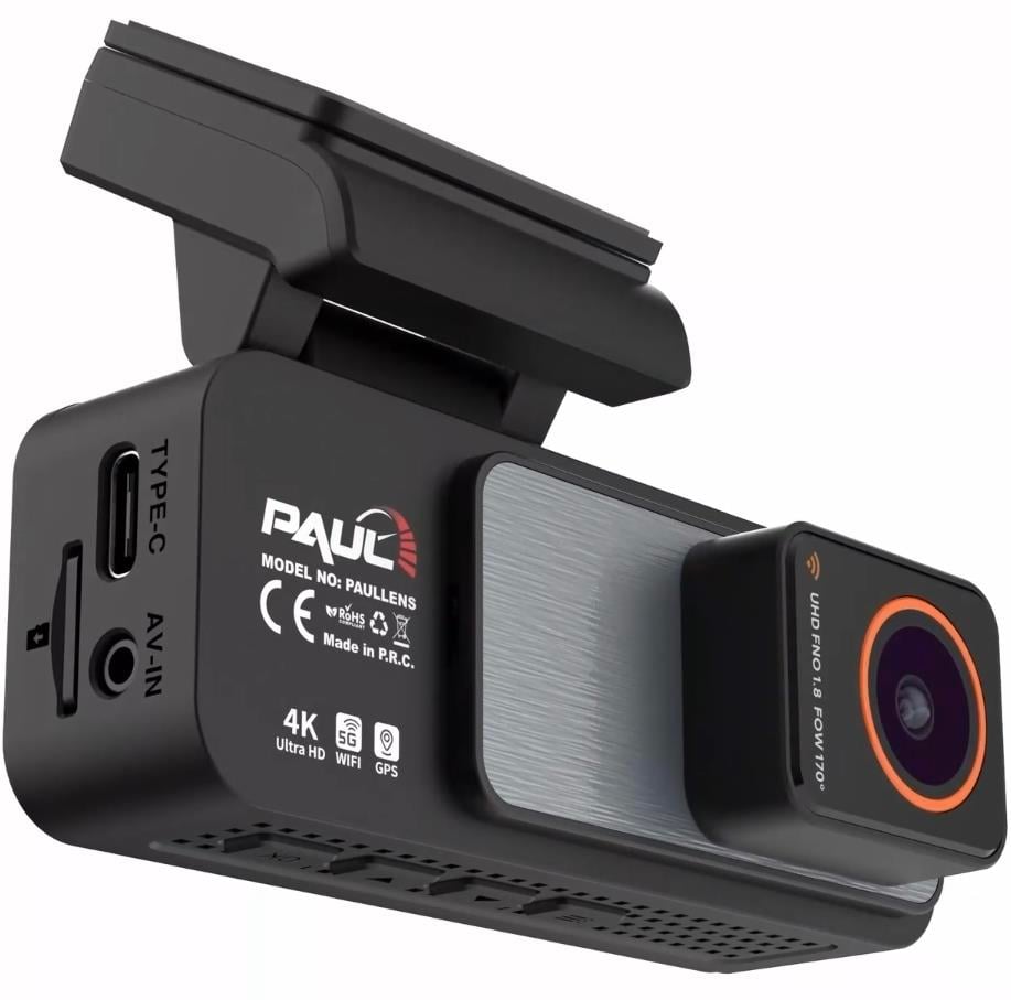PAUL LENS 4K Araç Kamerası Ön Arka Plaka Okuma, Hız Göstergesi, Gps Harita, ADAS, 5G Wi-Fi,  