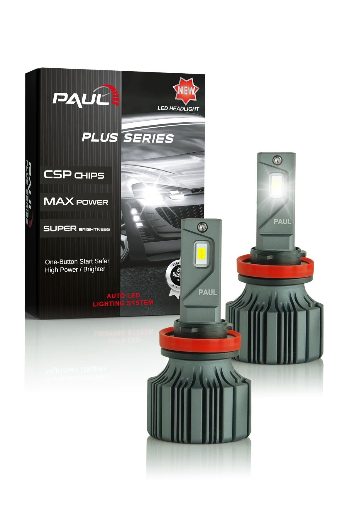 PAUL Plus H11 18.000 Lümen GÜÇ Şimşek Etkili Odaklı Ufuk Çizgili Csp LED