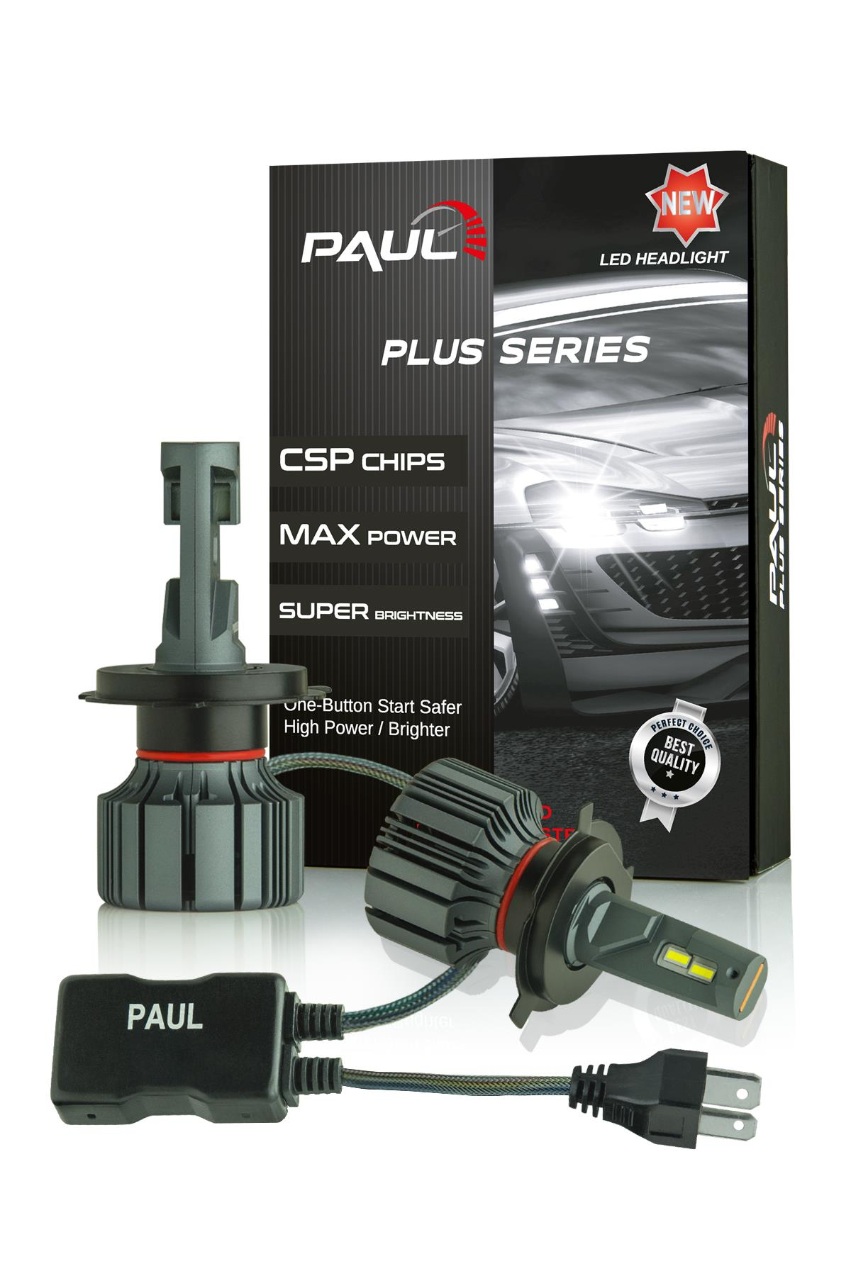 PAUL Plus H4 18.000 Lümen GÜÇ Şimşek Etkili Odaklı Ufuk Çizgili Csp LED