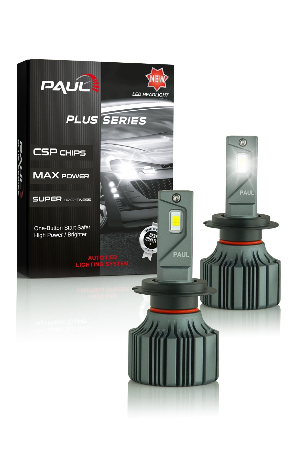PAUL Plus H7 18.000 Lümen GÜÇ Şimşek Etkili Odaklı Ufuk Çizgili Csp LED