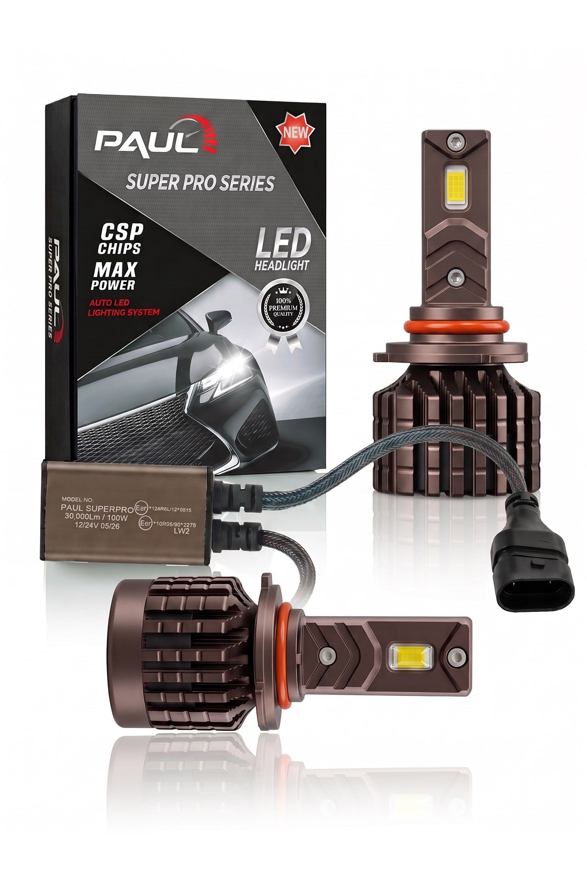 PAUL Süper Pro 9005 24.000 Lümen GÜÇ Şimşek Etkili Odaklı Ufuk Çizgili Csp LED