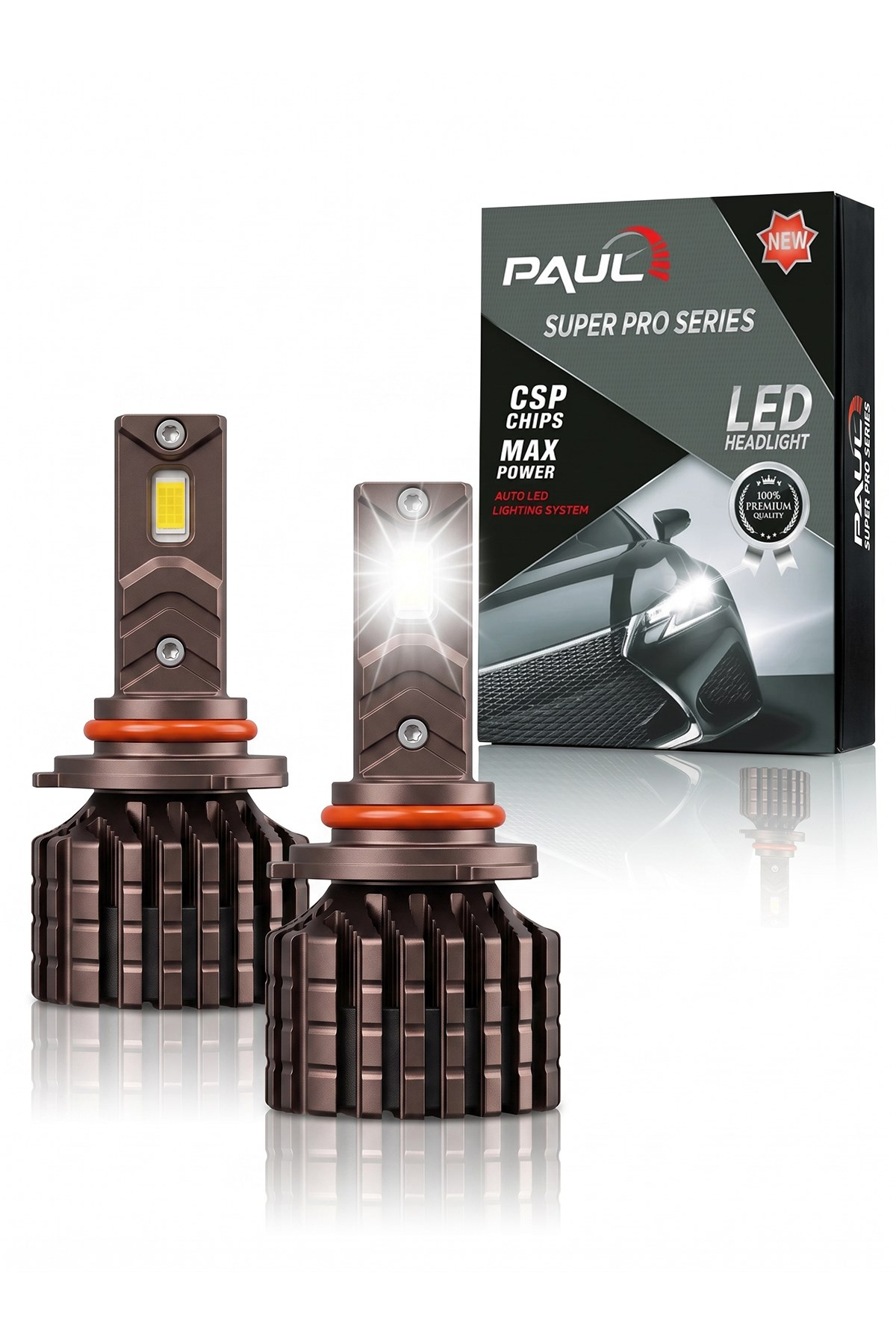PAUL Süper Pro 9005 24.000 Lümen GÜÇ Şimşek Etkili Odaklı Ufuk Çizgili Csp LED