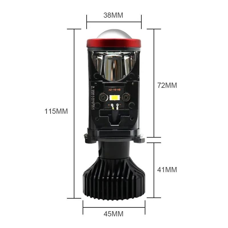 PAUL Süper Pro Mercek LENS H4 24.000 Lümen GÜÇ Şimşek Etkili Odaklı Ufuk Çizgili Csp LED