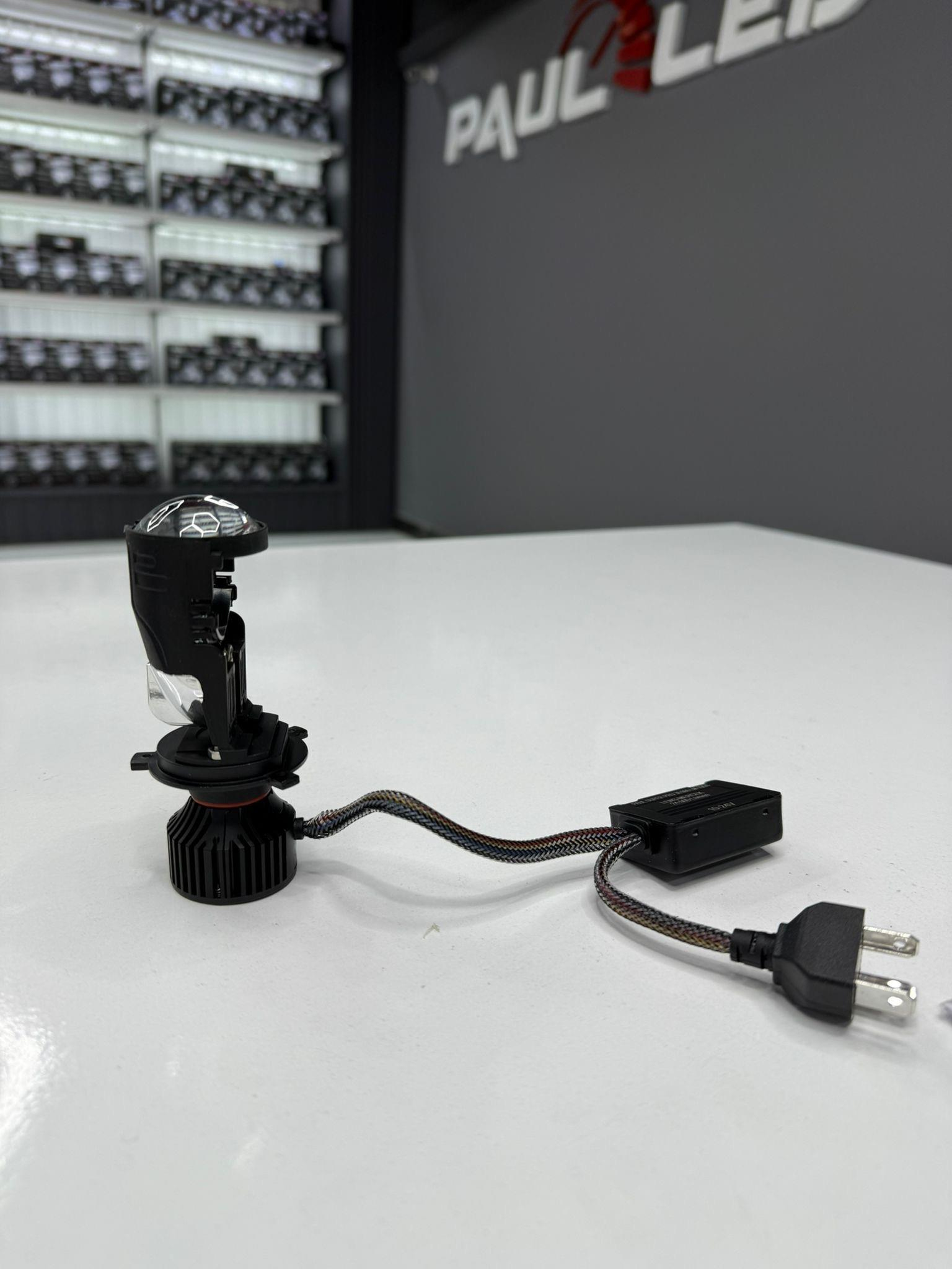 PAUL Süper Pro Mercek LENS H4 24.000 Lümen GÜÇ Şimşek Etkili Odaklı Ufuk Çizgili Csp LED