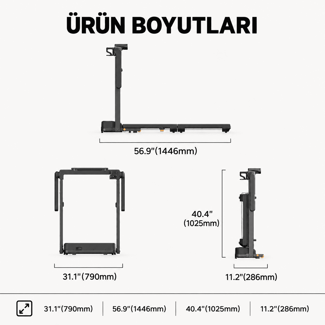 Kingsmith WalkingPad MX10 Katlanabilir Yürüyüş ve Koşu Bandı
