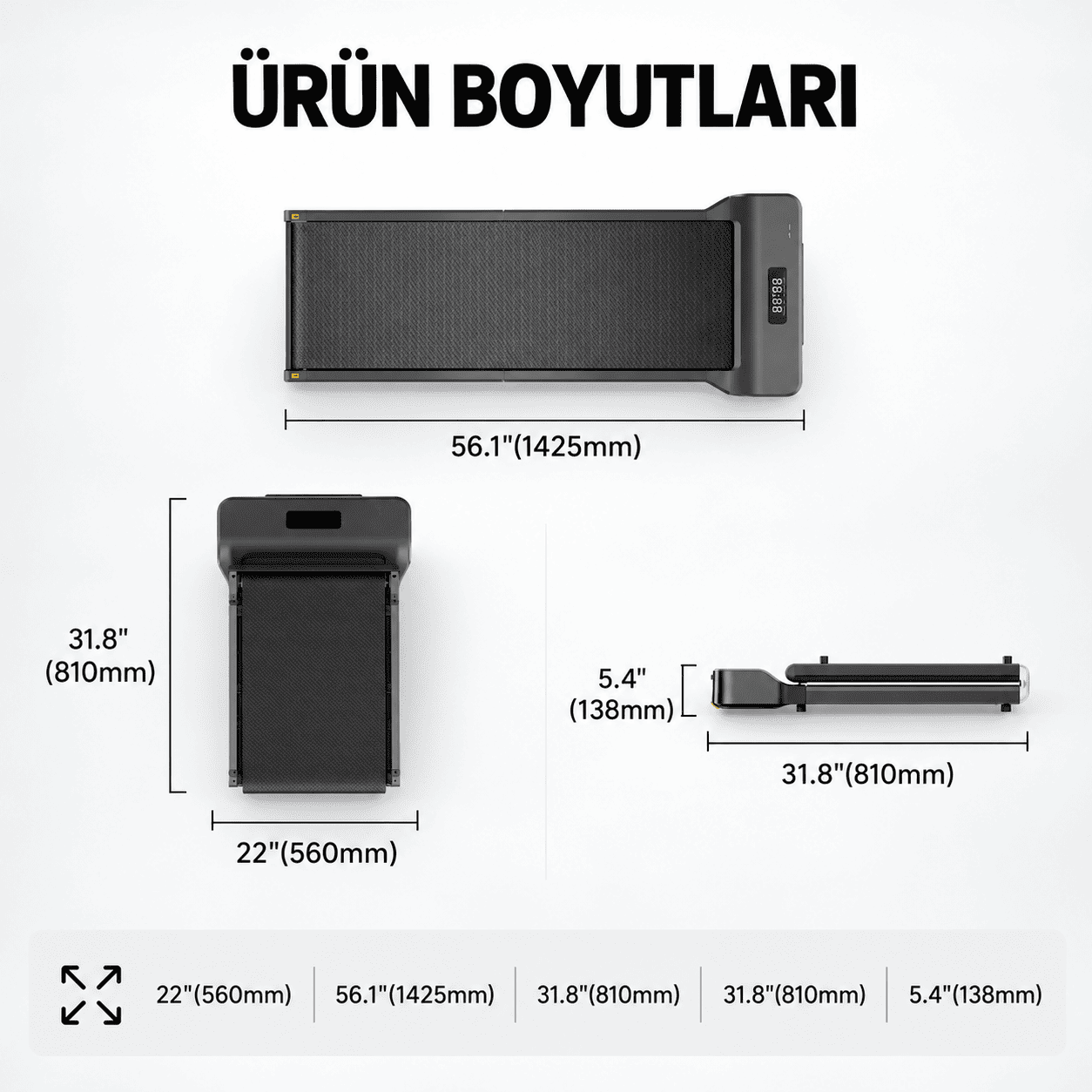 Kingsmith WalkingPad Z1 Katlanabilir Yürüme Bandı - Siyah