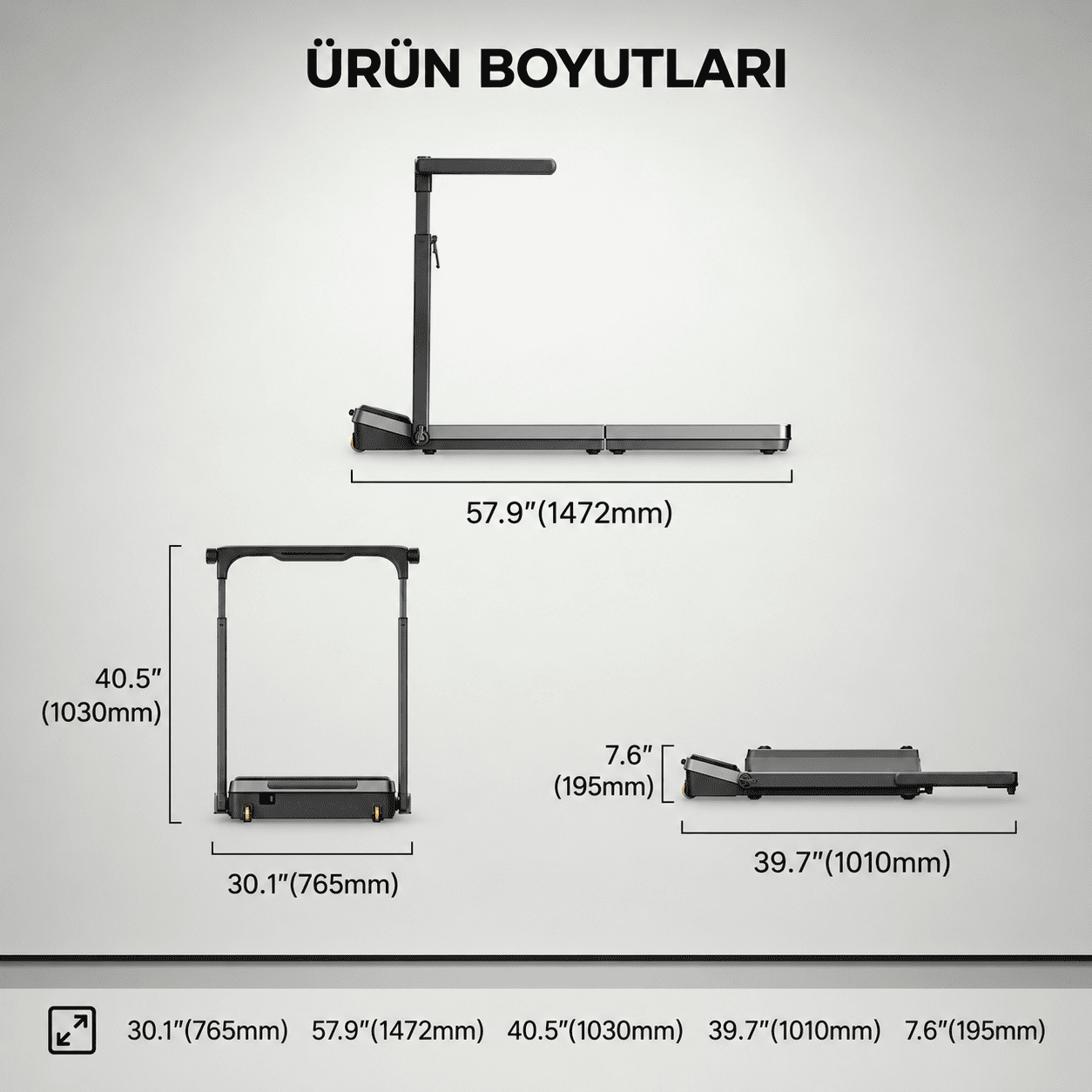 Kingsmith WalkingPad Z3 hybrid+ Katlanabilir Koşu ve Yürüme Bandı