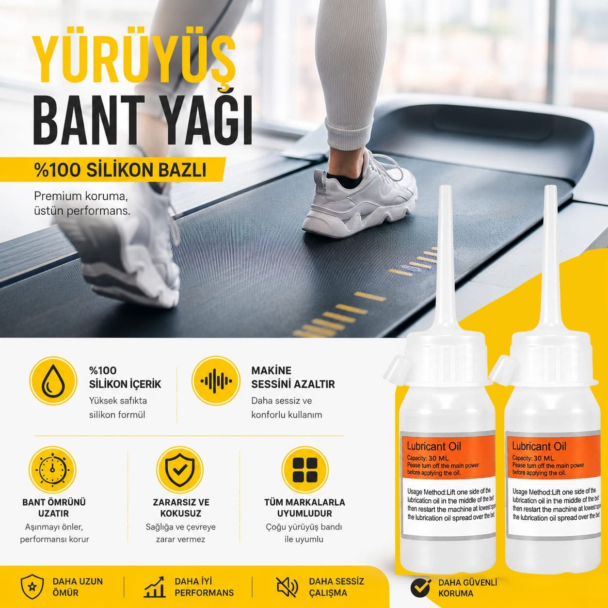 Walkingpad Orjinal Silikon Yağı 30 ML (2 Adet)