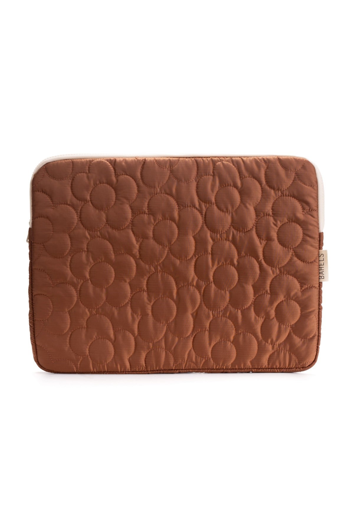 Daisy Puffy Bronz Papatya Desen XL Macbook ve Tablet Uyumlu Portföy Çanta