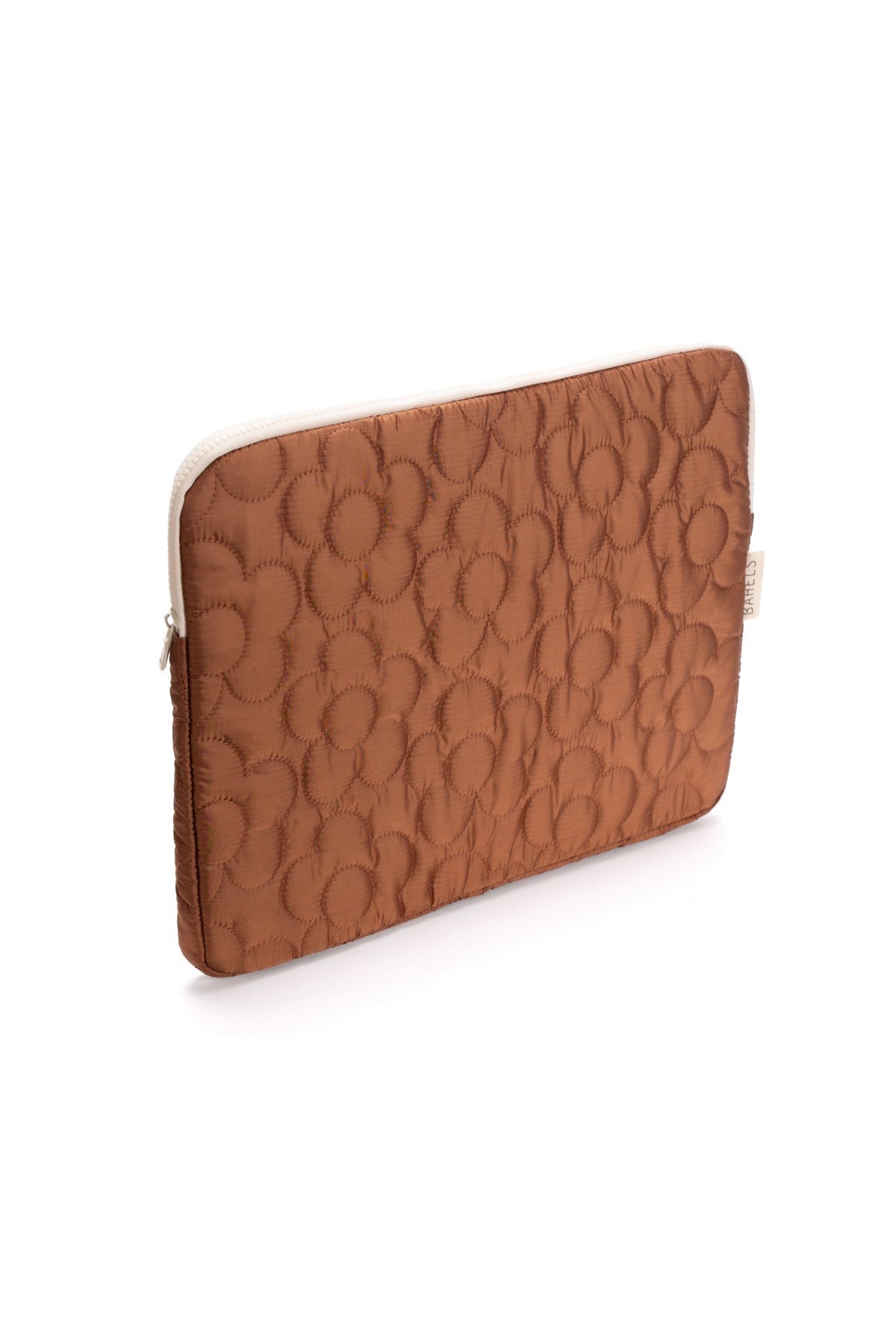 Daisy Puffy Bronz Papatya Desen XL Macbook ve Tablet Uyumlu Portföy Çanta