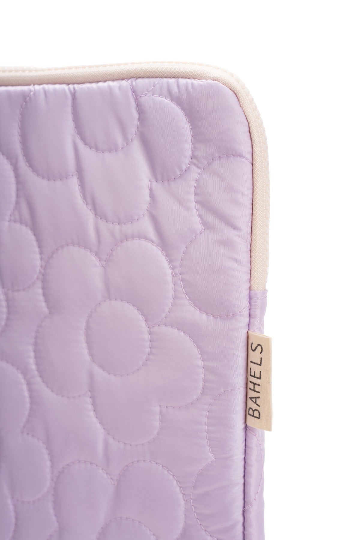 Daisy Puffy Lila Papatya Desen XL Macbook ve Tablet Uyumlu Portföy Çanta